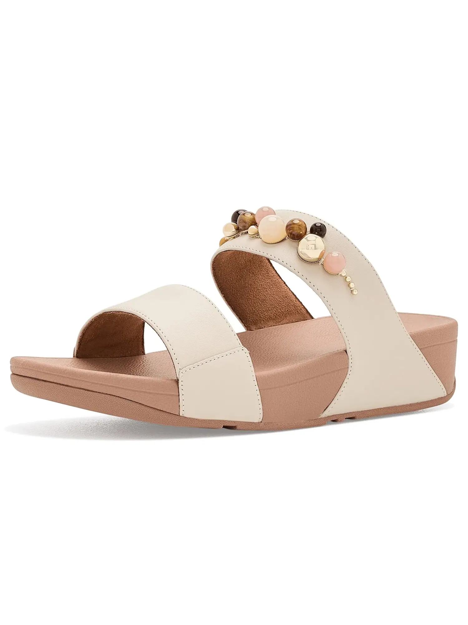 Слайды Lulu Beaded Slides Fitflop — изображение 1 из 4, бежевый