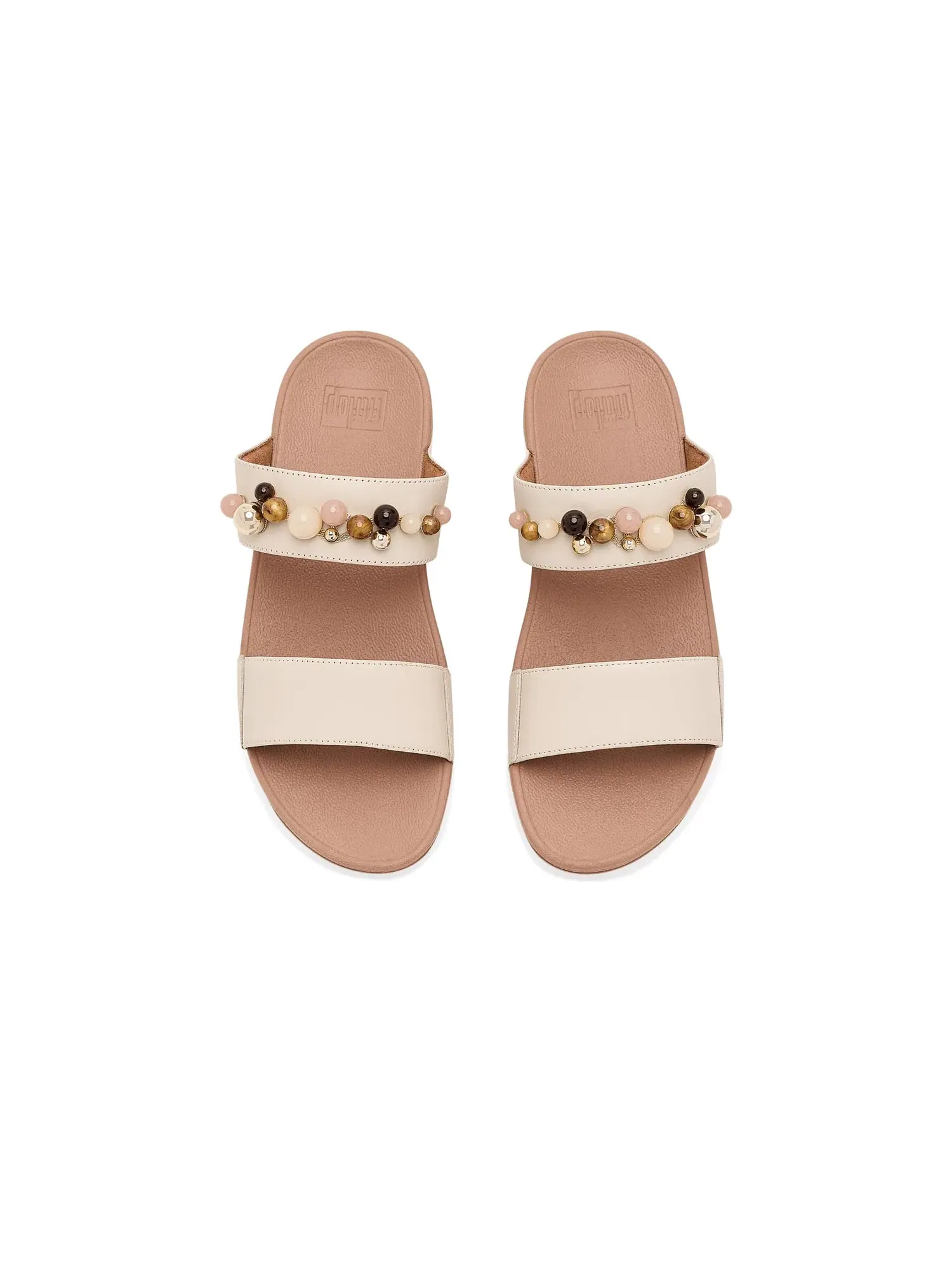 Слайды Lulu Beaded Slides Fitflop — изображение 2 из 4, бежевый