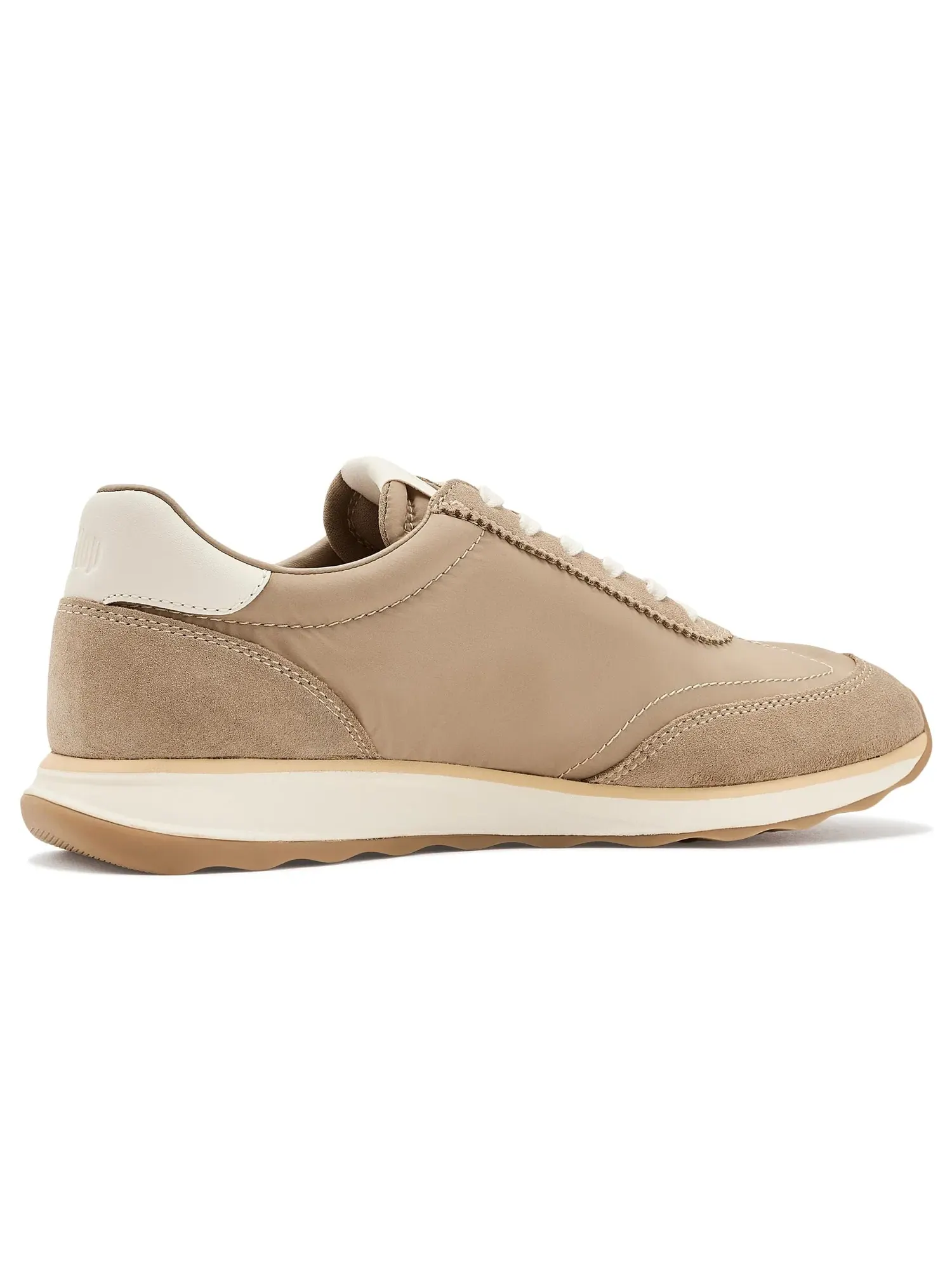 Кроссовки Retro-Q FF из металлизированной ткани и замши Fitflop — изображение 3 из 4, кремовый
