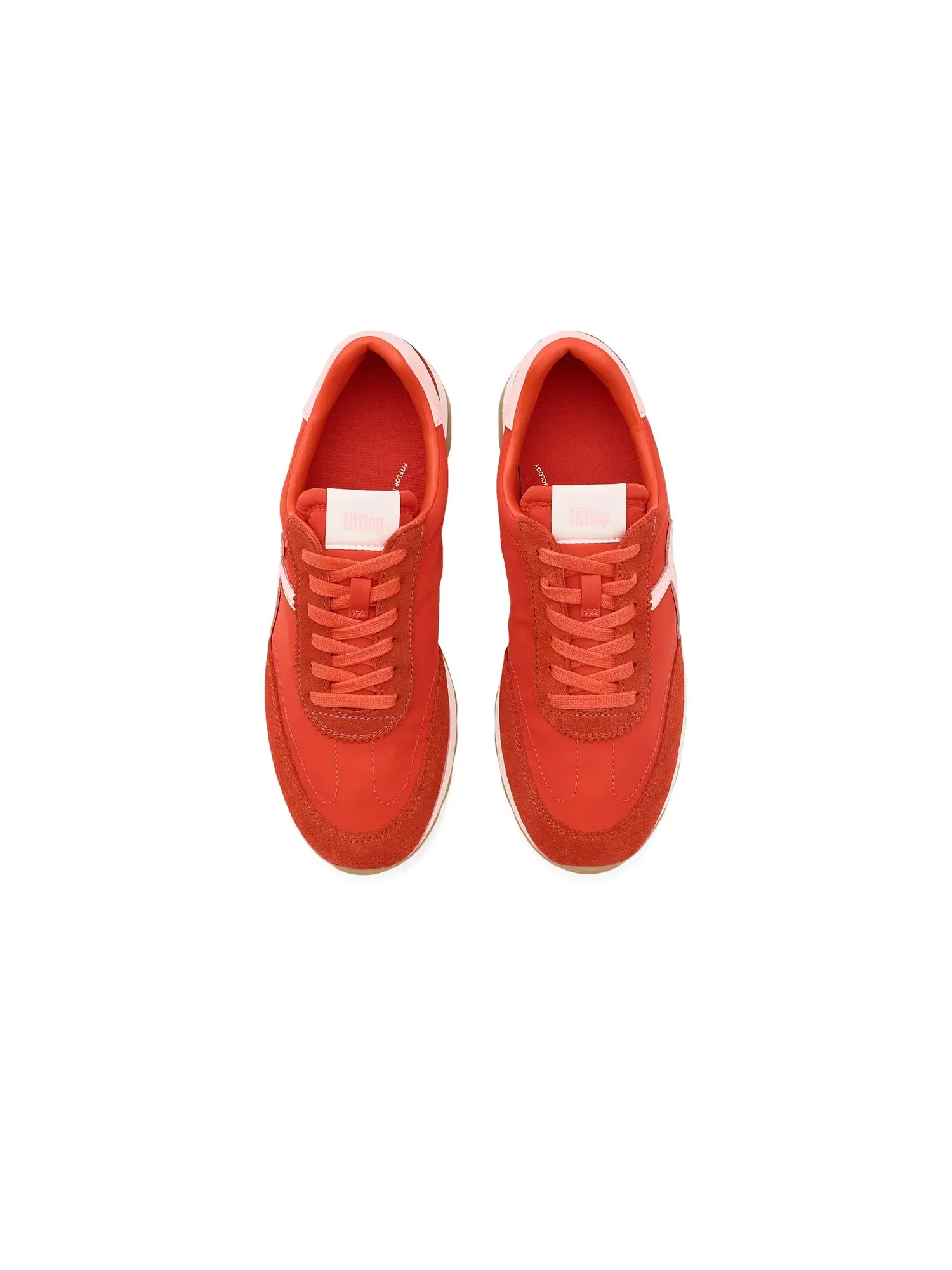 Кроссовки Retro-Q FF из металлизированной ткани и замши Fitflop — изображение 2 из 4, розовый
