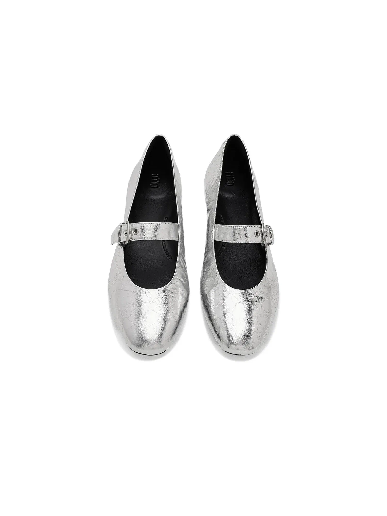 Балетки Delicato Metallic Mary Janes Fitflop — изображение 2 из 4, серебряный