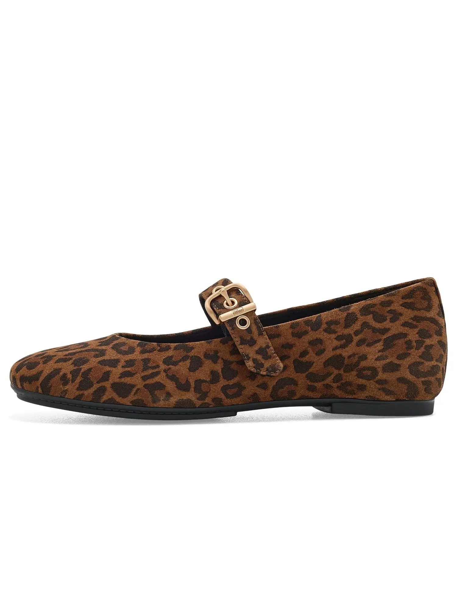 Балетки Delicato Suede Leopard Mary Janes Fitflop — изображение 4 из 4, бежевый/черный