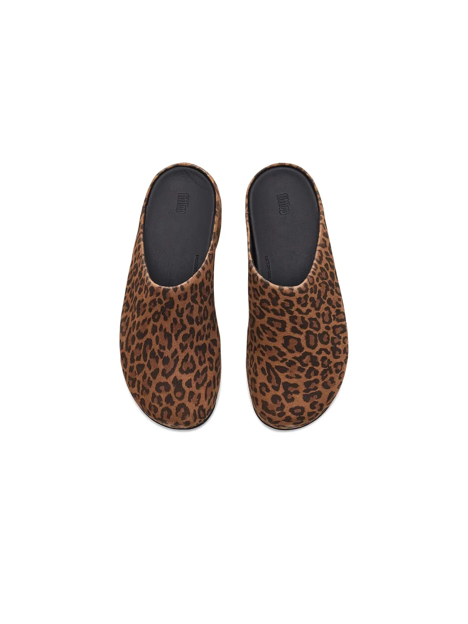 Мюли Shuv из замши с леопардовым принтом Fitflop — изображение 2 из 4, бежевый/черный