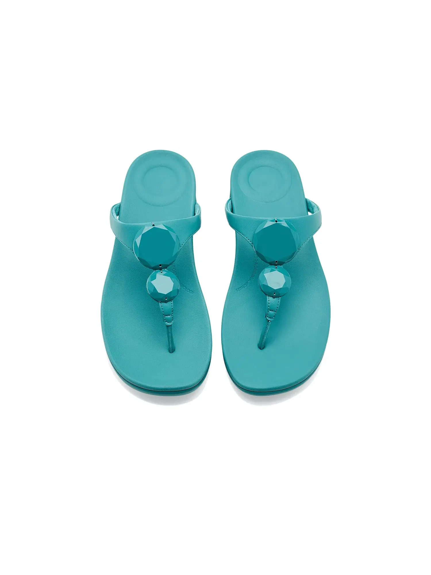 Сандалии Solay Glossy-Disc с перемычкой между пальцами Fitflop — изображение 2 из 4, бирюзовый