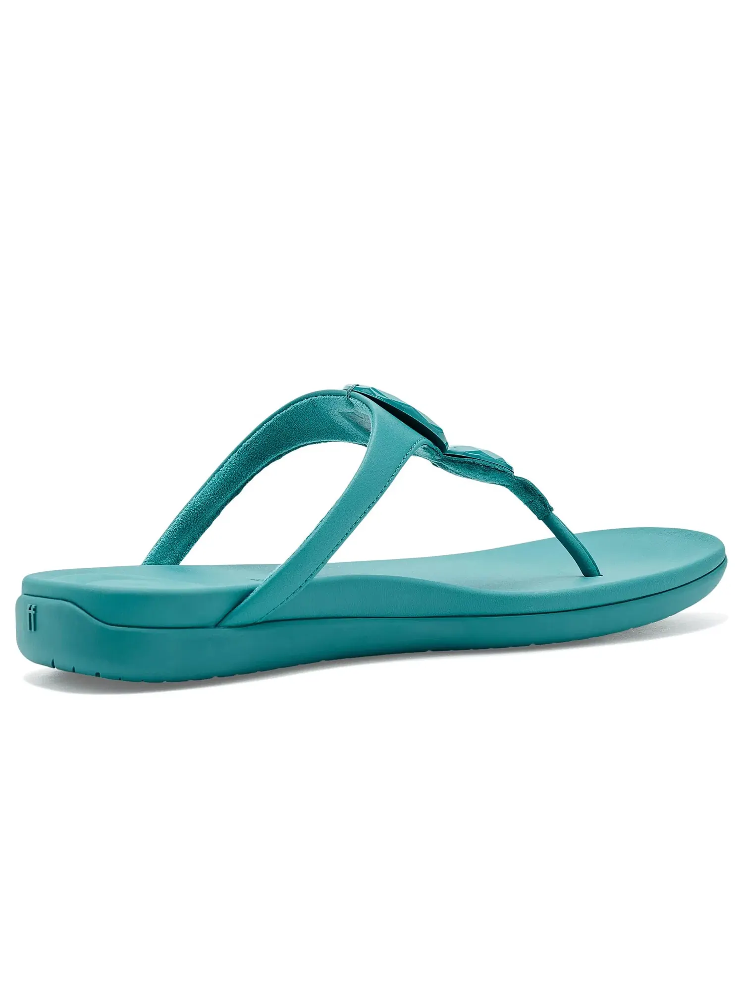 Сандалии Solay Glossy-Disc с перемычкой между пальцами Fitflop — изображение 3 из 4, бирюзовый