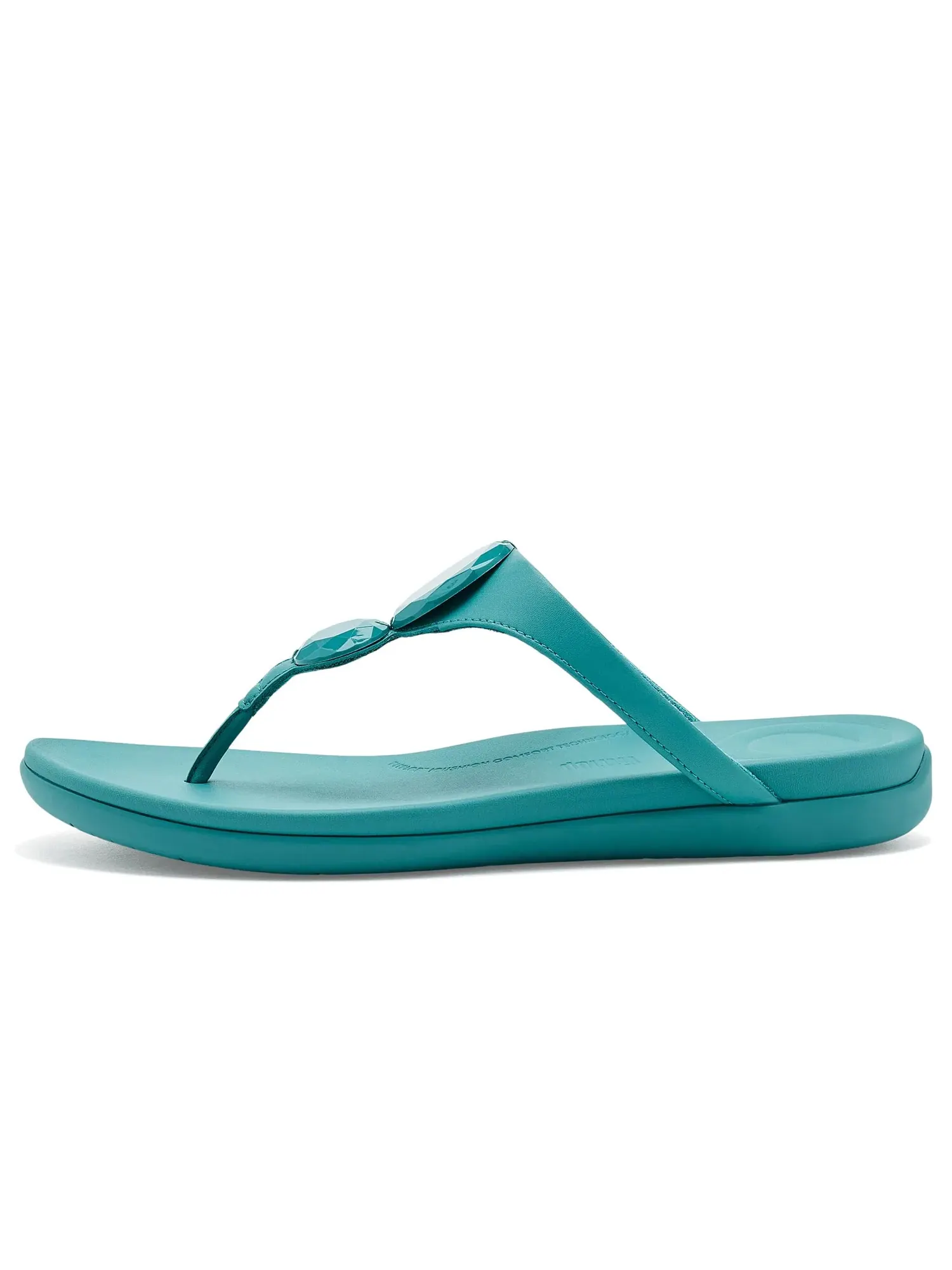 Сандалии Solay Glossy-Disc с перемычкой между пальцами Fitflop — изображение 4 из 4, бирюзовый