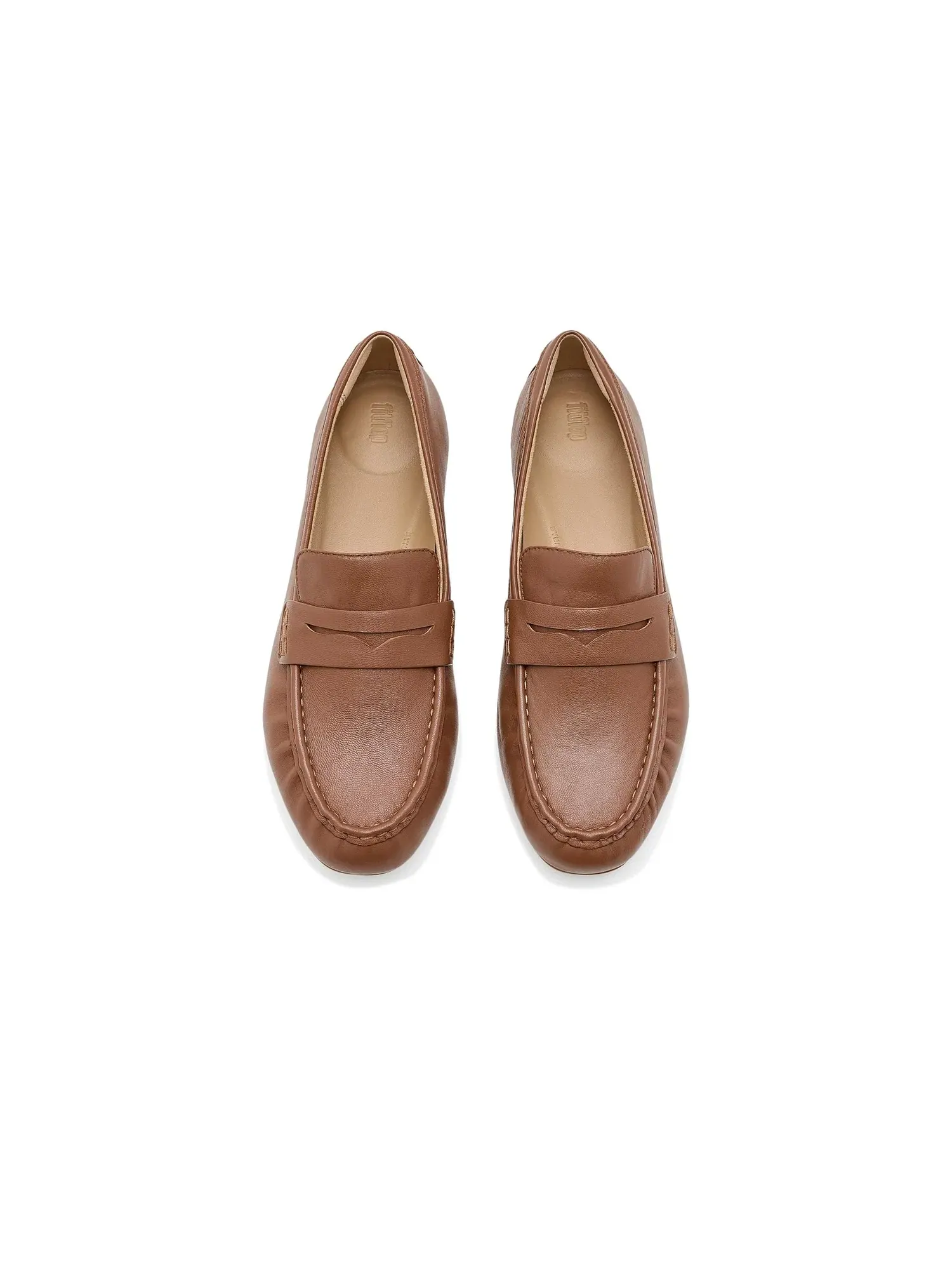 Кожаные лоферы Delicato Fitflop — изображение 2 из 4, бежевый