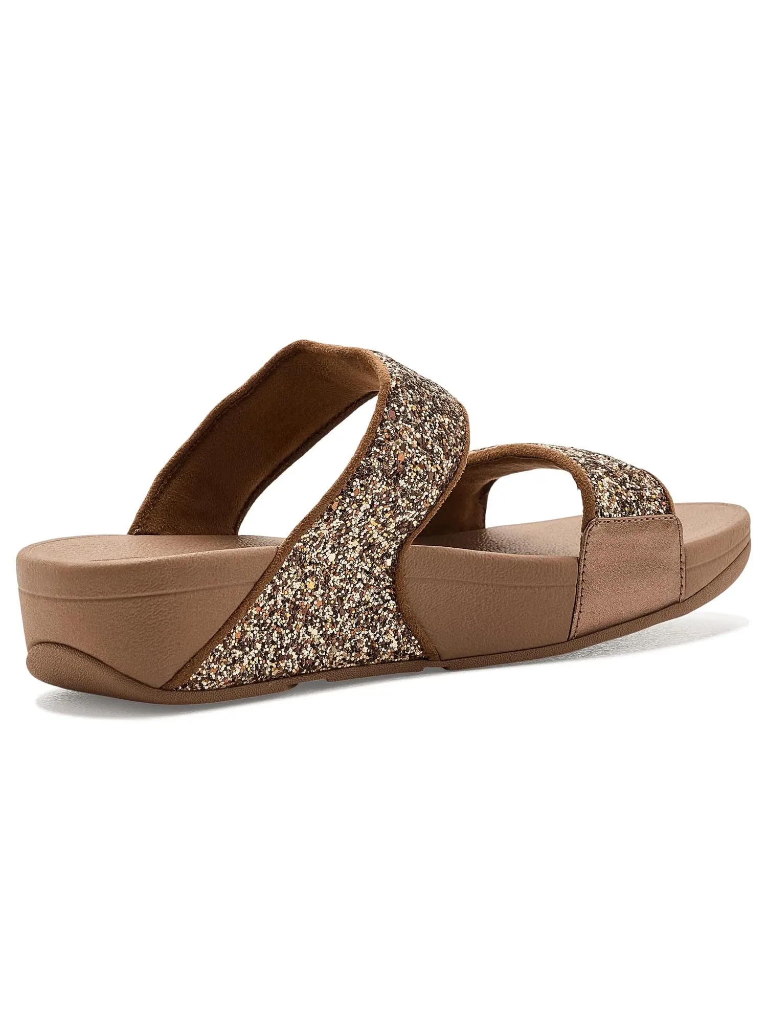 Слайды Lulu Two-tone Glitter Two-bar Slides Fitflop — изображение 3 из 4, бежевый
