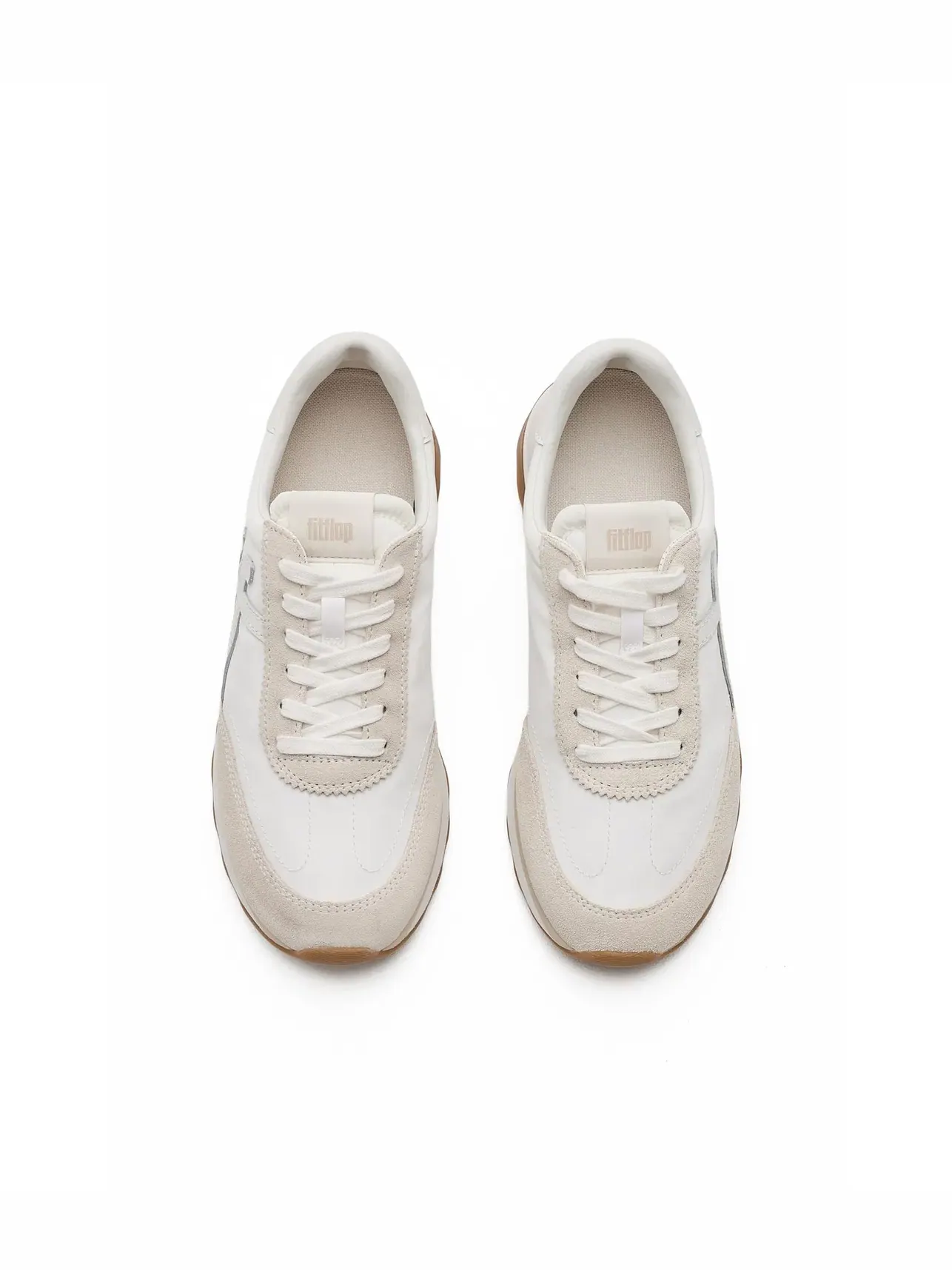 Кроссовки Retro-Q FF из ткани и замши Fitflop — изображение 2 из 4, белый