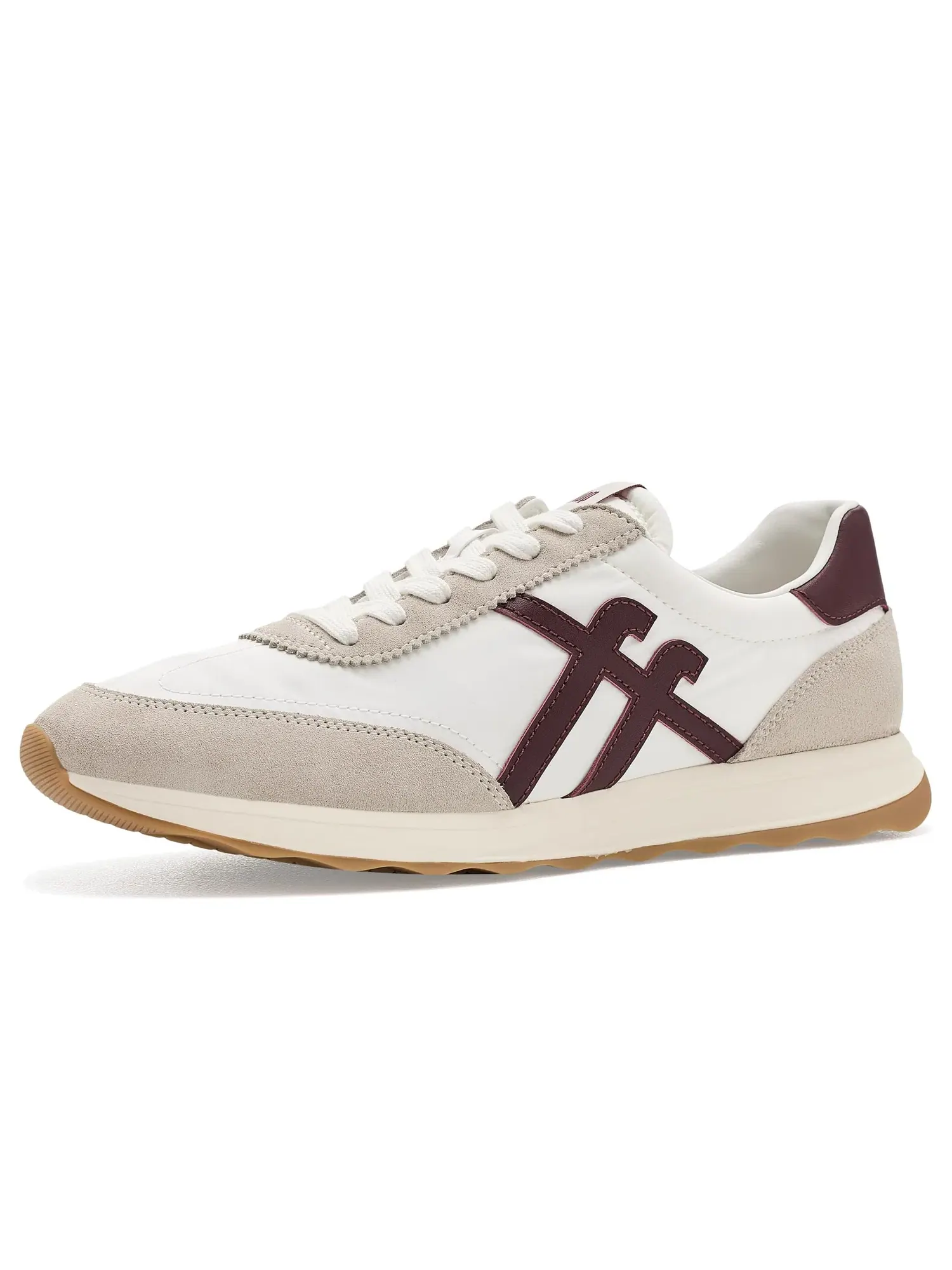 Кроссовки Retro-Q FF из ткани и замши Fitflop — изображение 1 из 4, белый/темный