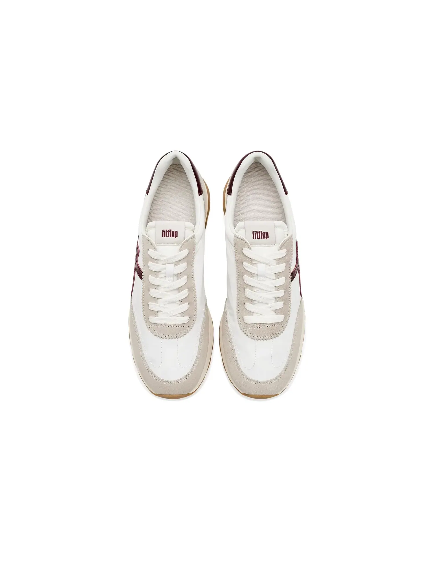 Кроссовки Retro-Q FF из ткани и замши Fitflop — изображение 2 из 4, белый/темный
