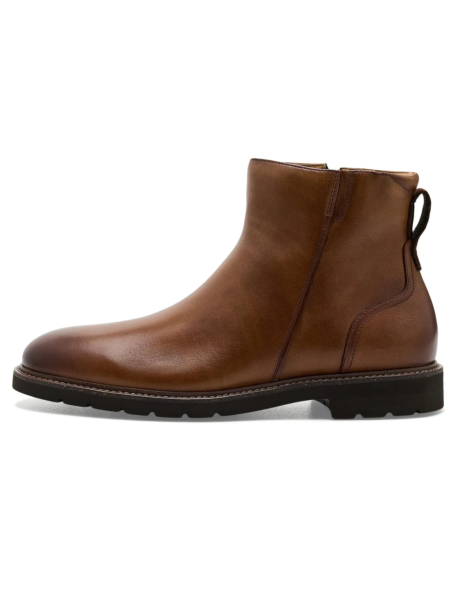 Ботинки Redford с гладким носком и боковой молнией Florsheim — изображение 4 из 4, коньячный