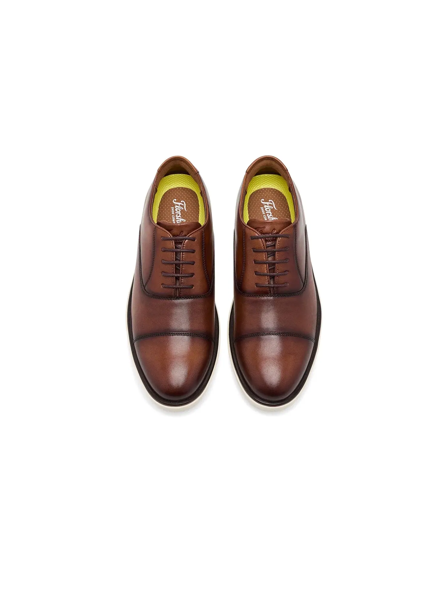 Оксфорды с закрытым носком Avenue Cap Toe Oxford Florsheim — изображение 2 из 4, коньячный/белый