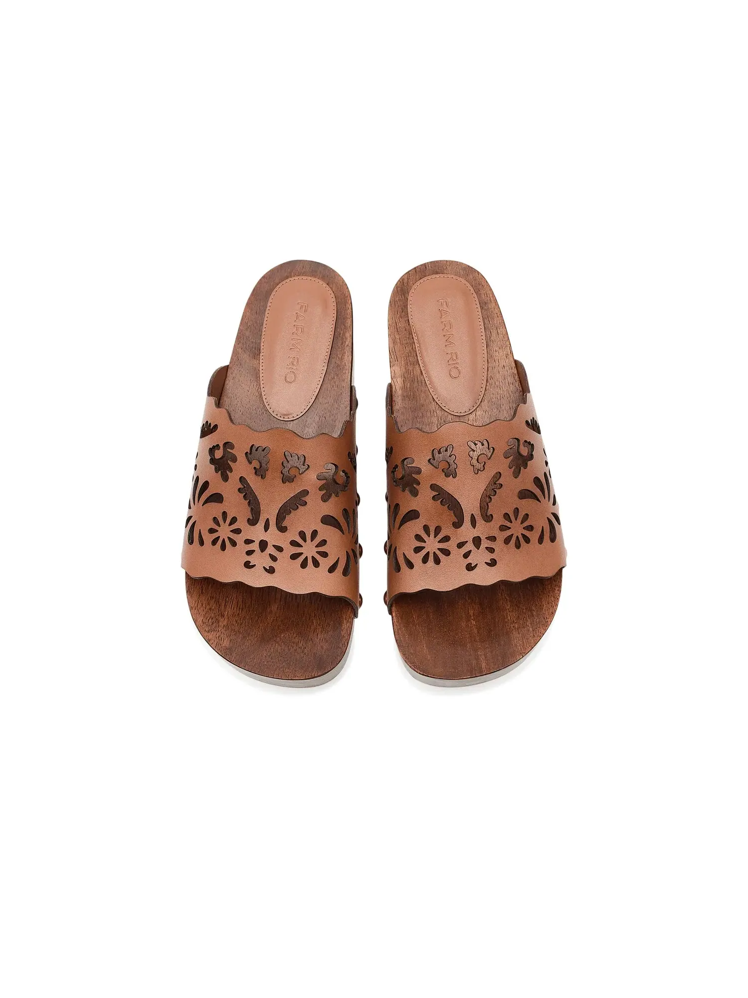Клоги Lace Leather Clogs Farm Rio — изображение 2 из 4, бежевый