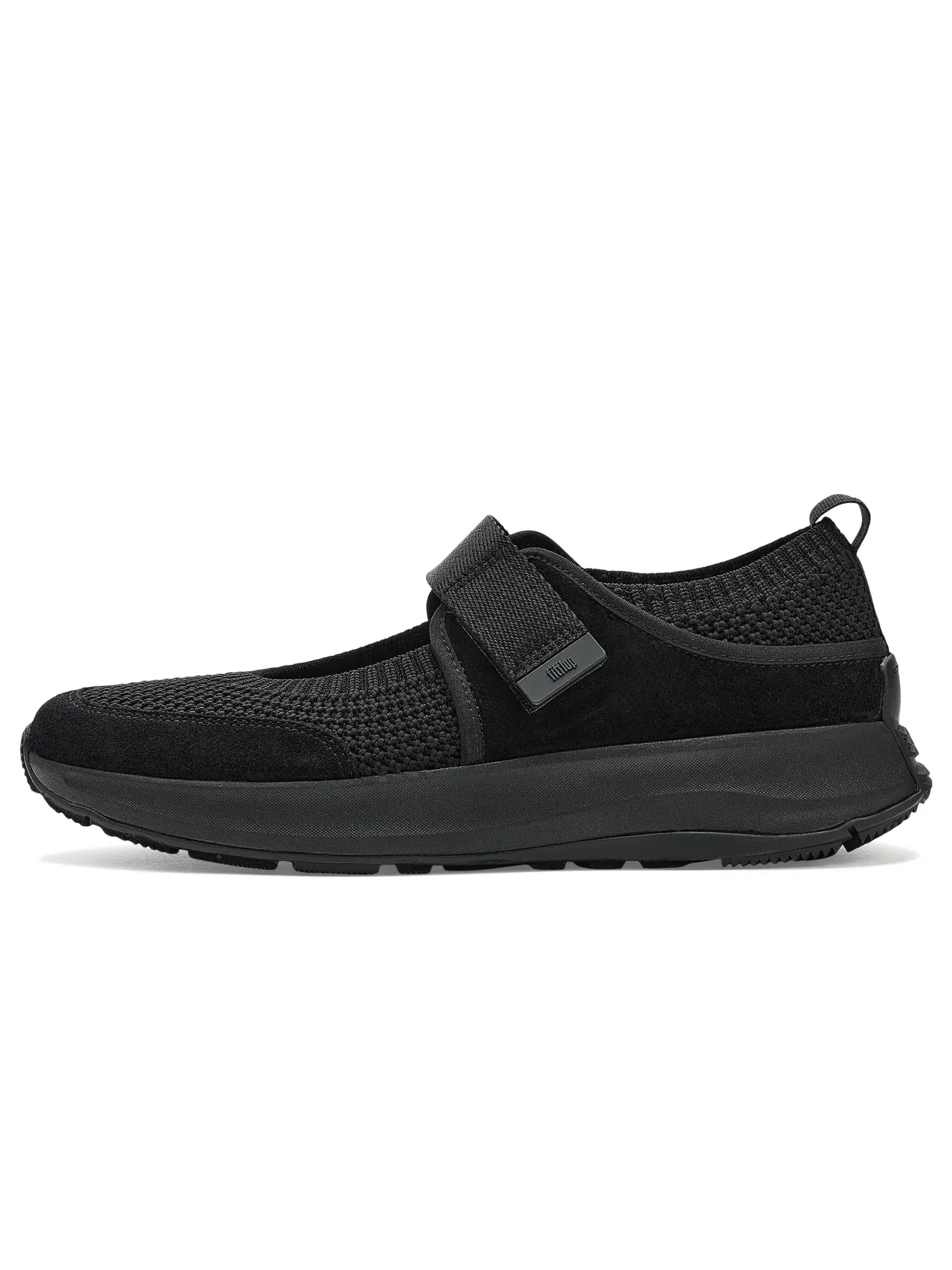 Кроссовки F-mode Flow Knit/Suede Mary Janes Fitflop — изображение 4 из 4, черный