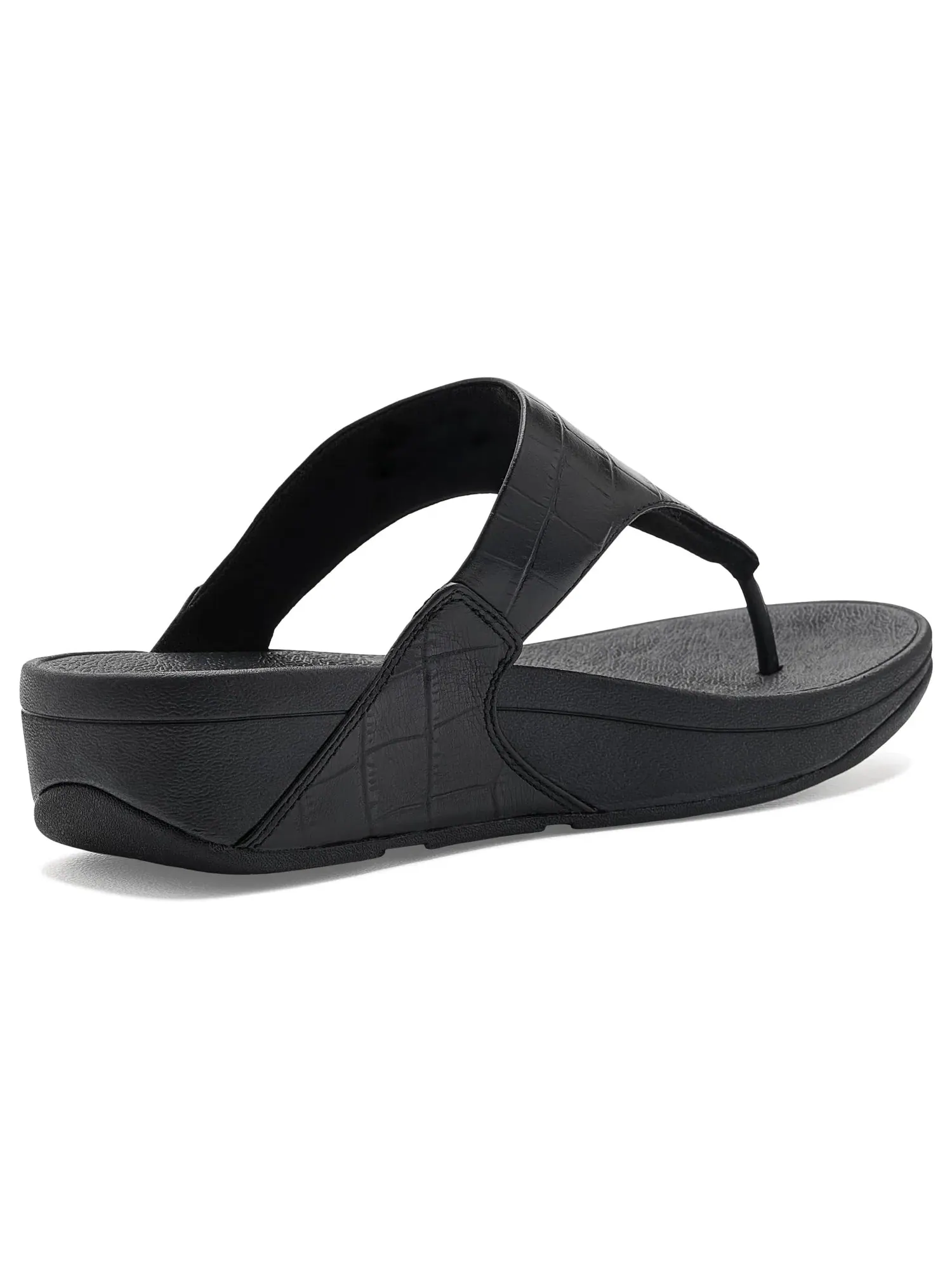 Сандалии Lulu Crocodile с перемычкой между пальцами Fitflop — изображение 3 из 4, черный