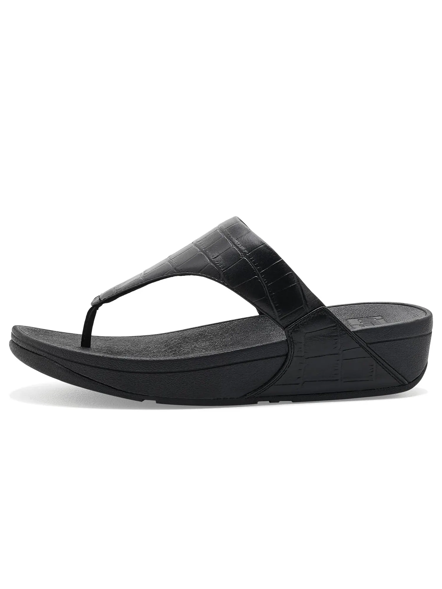 Сандалии Lulu Crocodile с перемычкой между пальцами Fitflop — изображение 4 из 4, черный