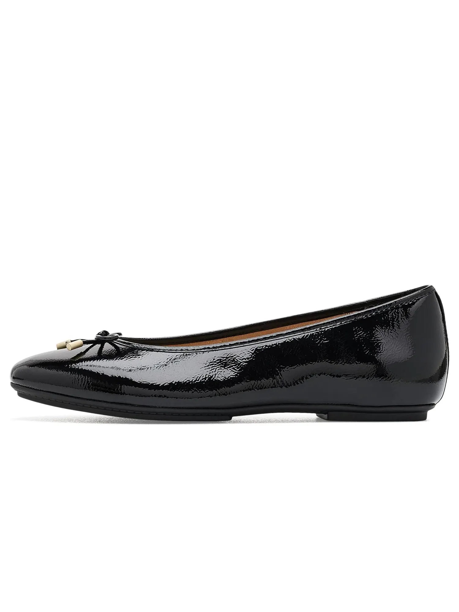 Балетки Delicato Bow из текстурированной лакированной кожи Fitflop — изображение 4 из 4, черный