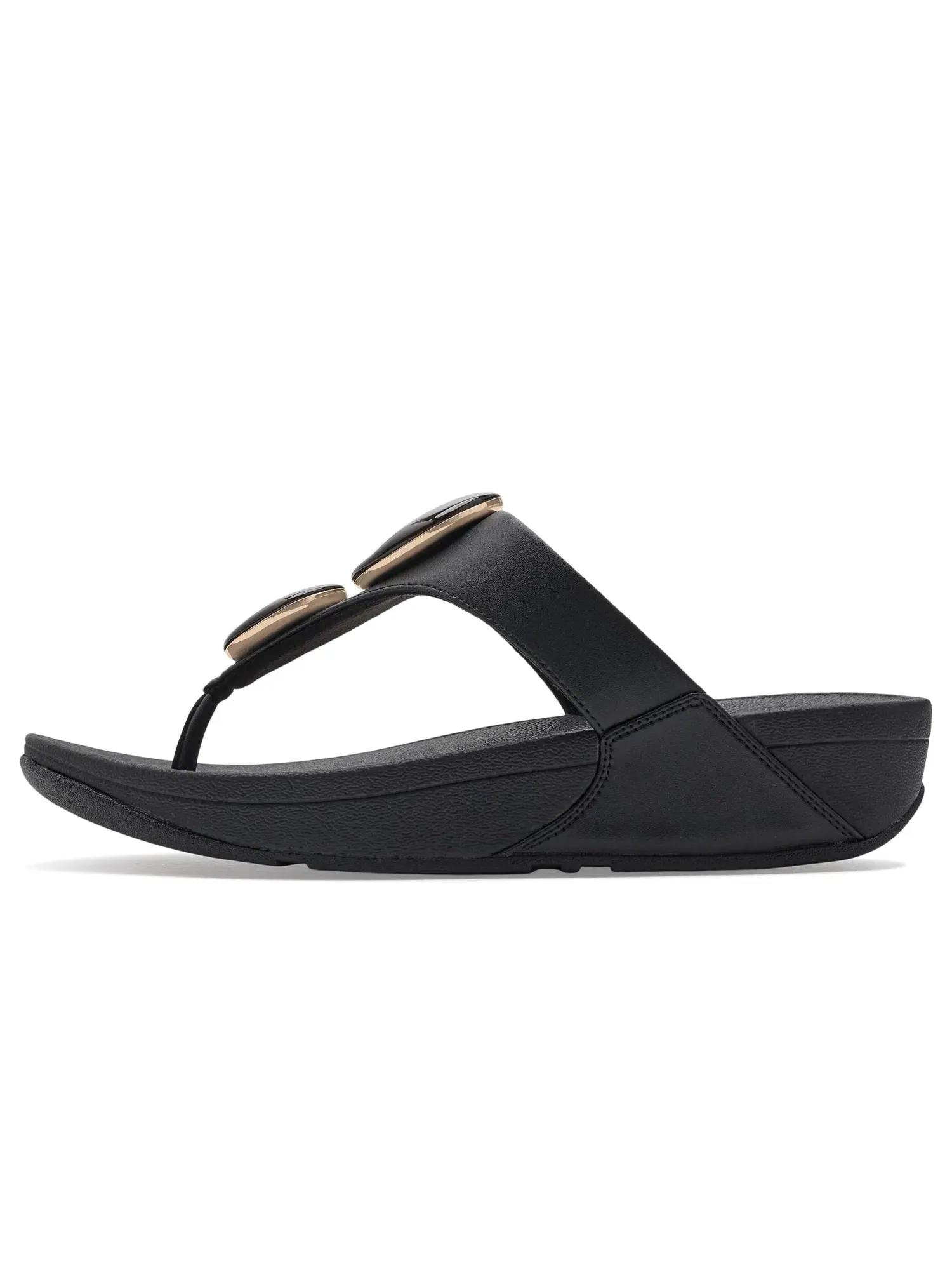 Сандалии Lulu с перемычкой между пальцами и мраморным рисунком Fitflop — изображение 4 из 4, черный