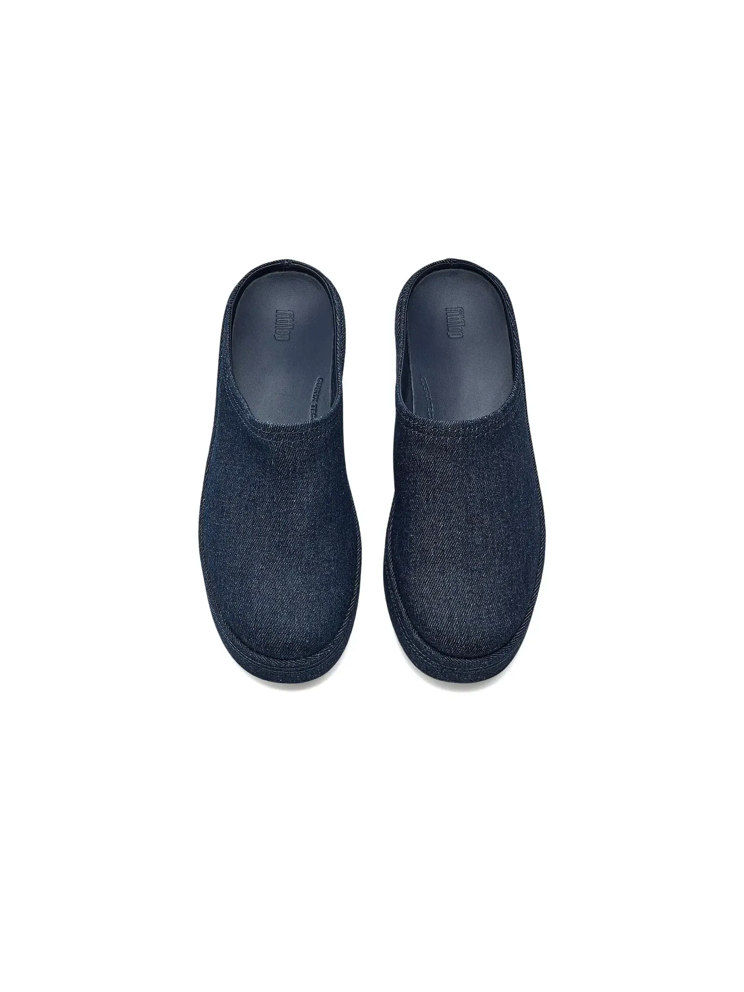 Мюли на каблуке Platfforms Denim Heeled Mules Fitflop — изображение 2 из 4, темный джинсовый синий