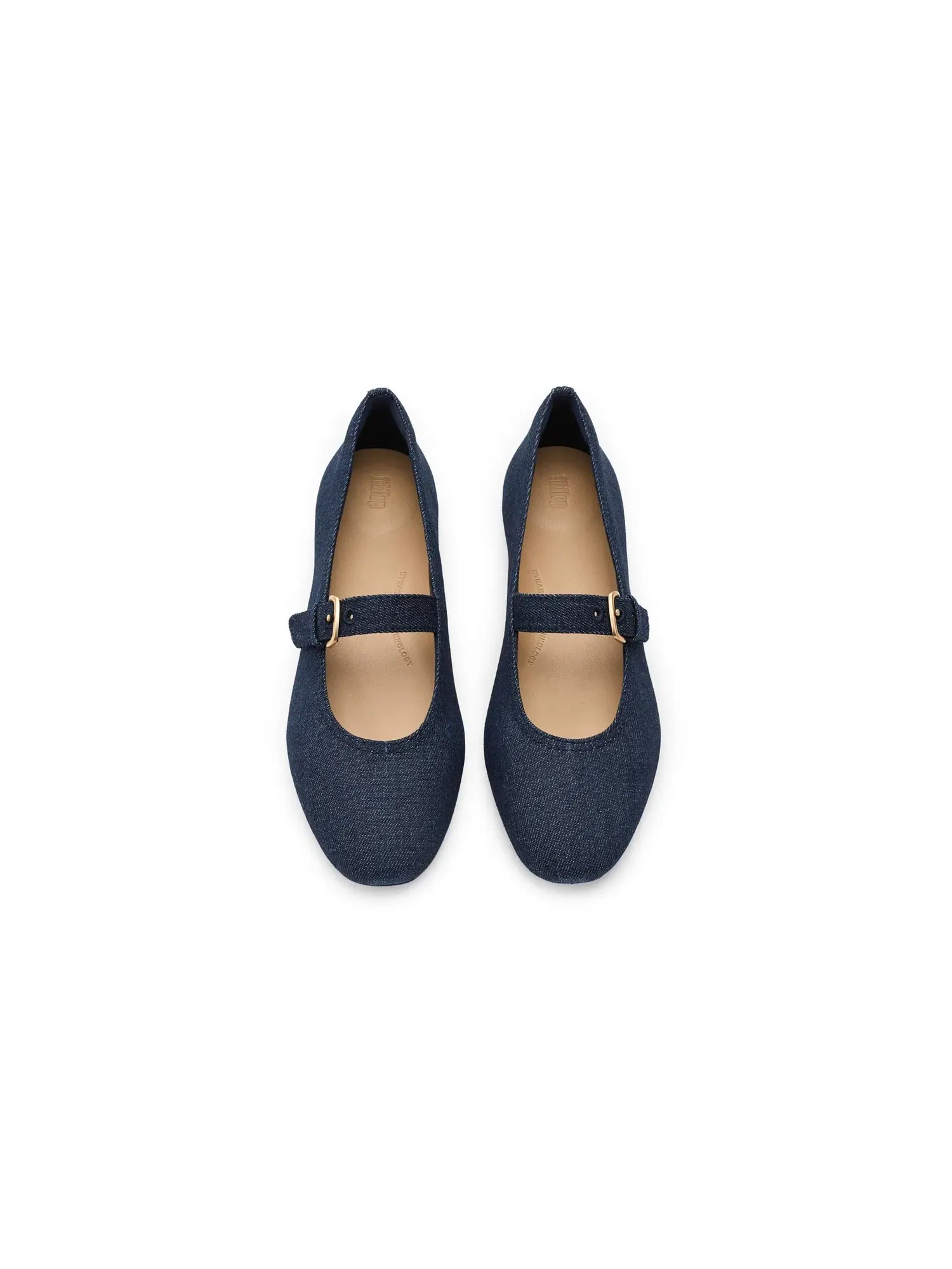 Балетки Delicato Denim Mary Janes Fitflop — изображение 2 из 4, темный джинсовый синий