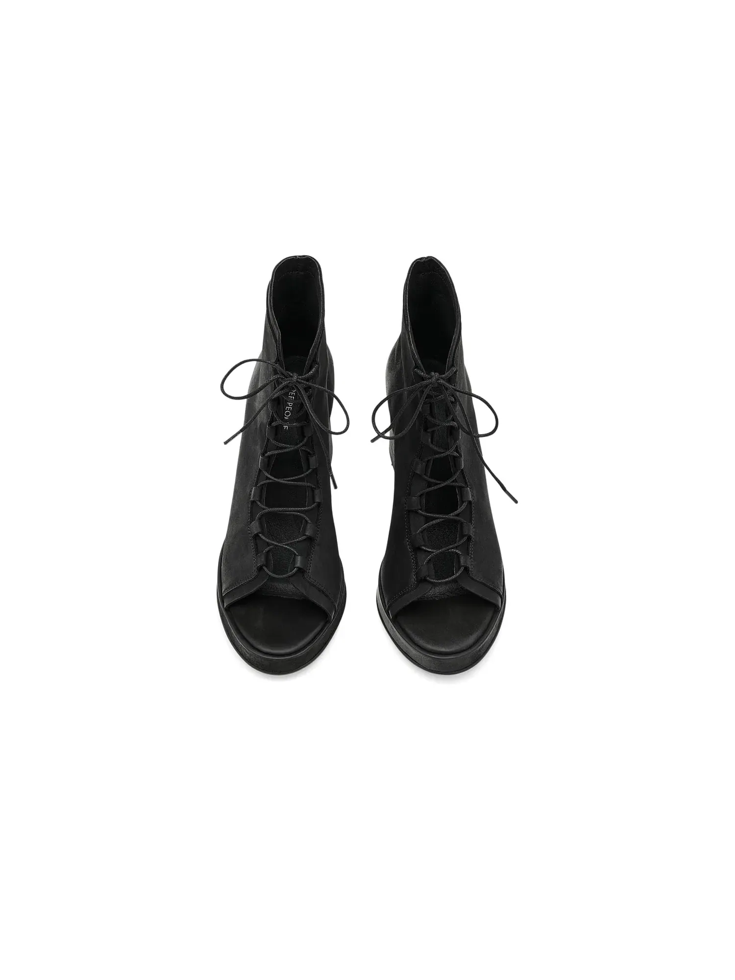 Ботинки на каблуке на шнуровке Mandi Lace-Up Heels Free People — изображение 2 из 4, черный