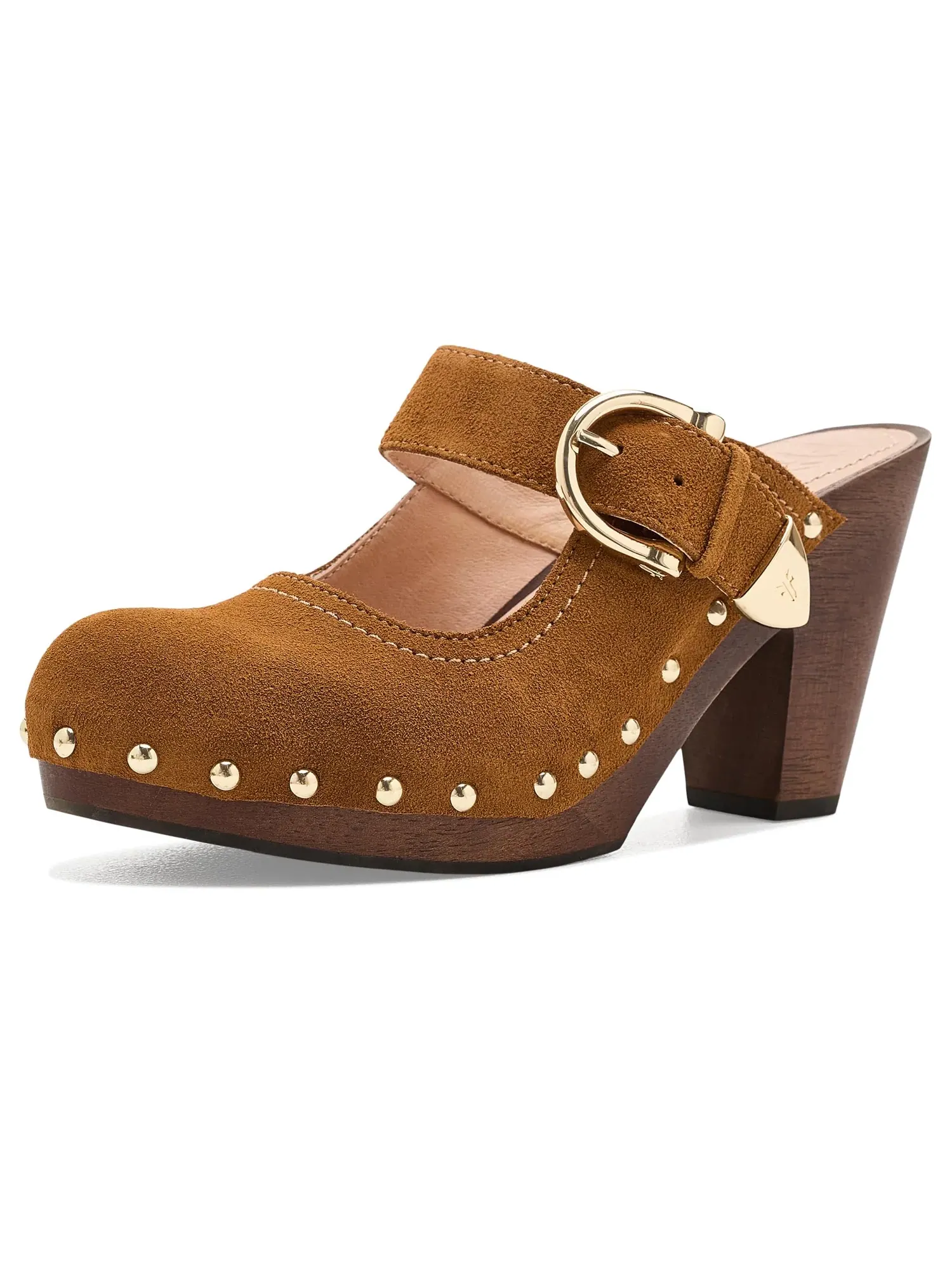 Сабо с пряжкой Cindy Buckle Clogs Frye — изображение 1 из 4, карамель