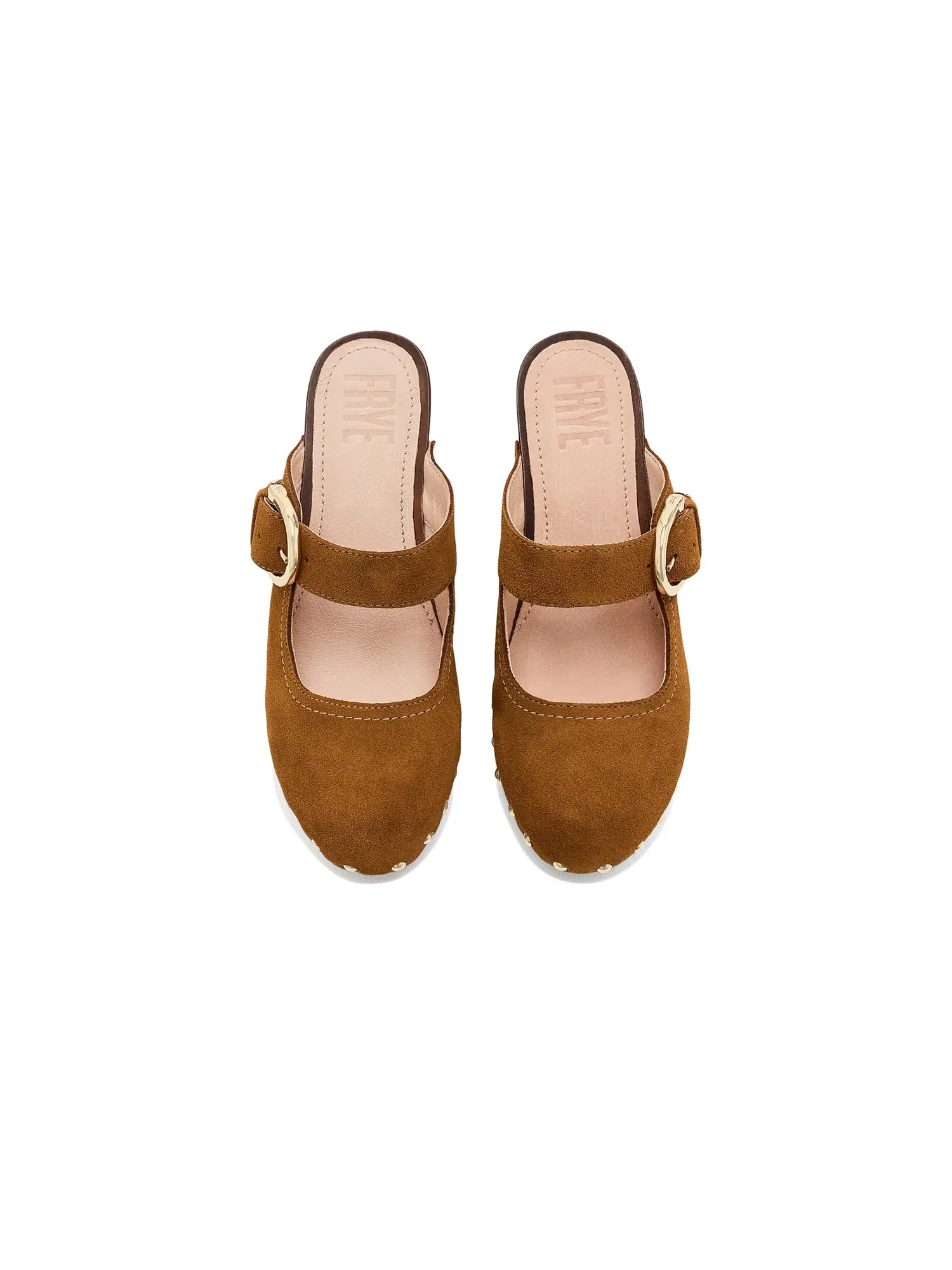 Сабо с пряжкой Cindy Buckle Clogs Frye — изображение 2 из 4, карамель