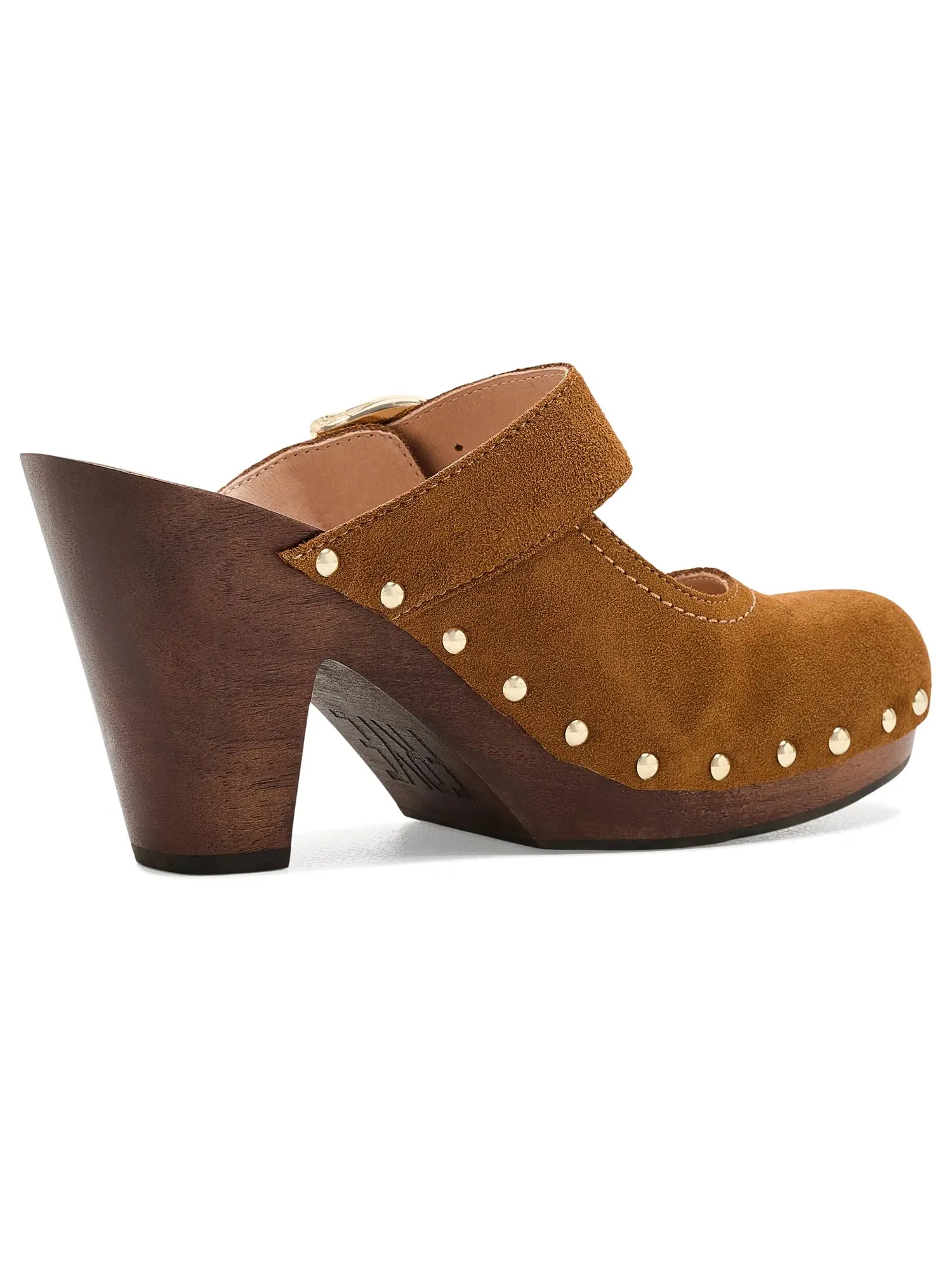 Сабо с пряжкой Cindy Buckle Clogs Frye — изображение 3 из 4, карамель