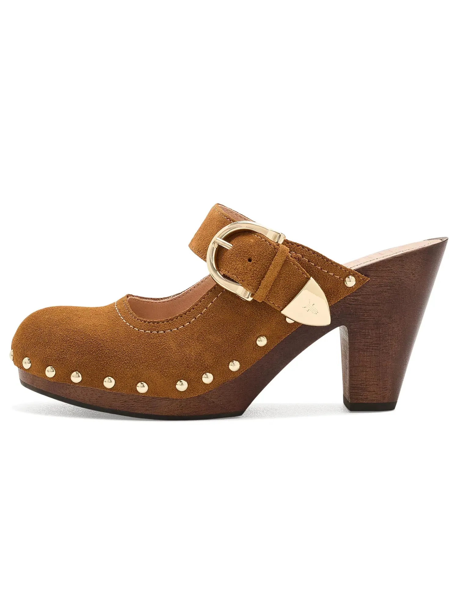Сабо с пряжкой Cindy Buckle Clogs Frye — изображение 4 из 4, карамель