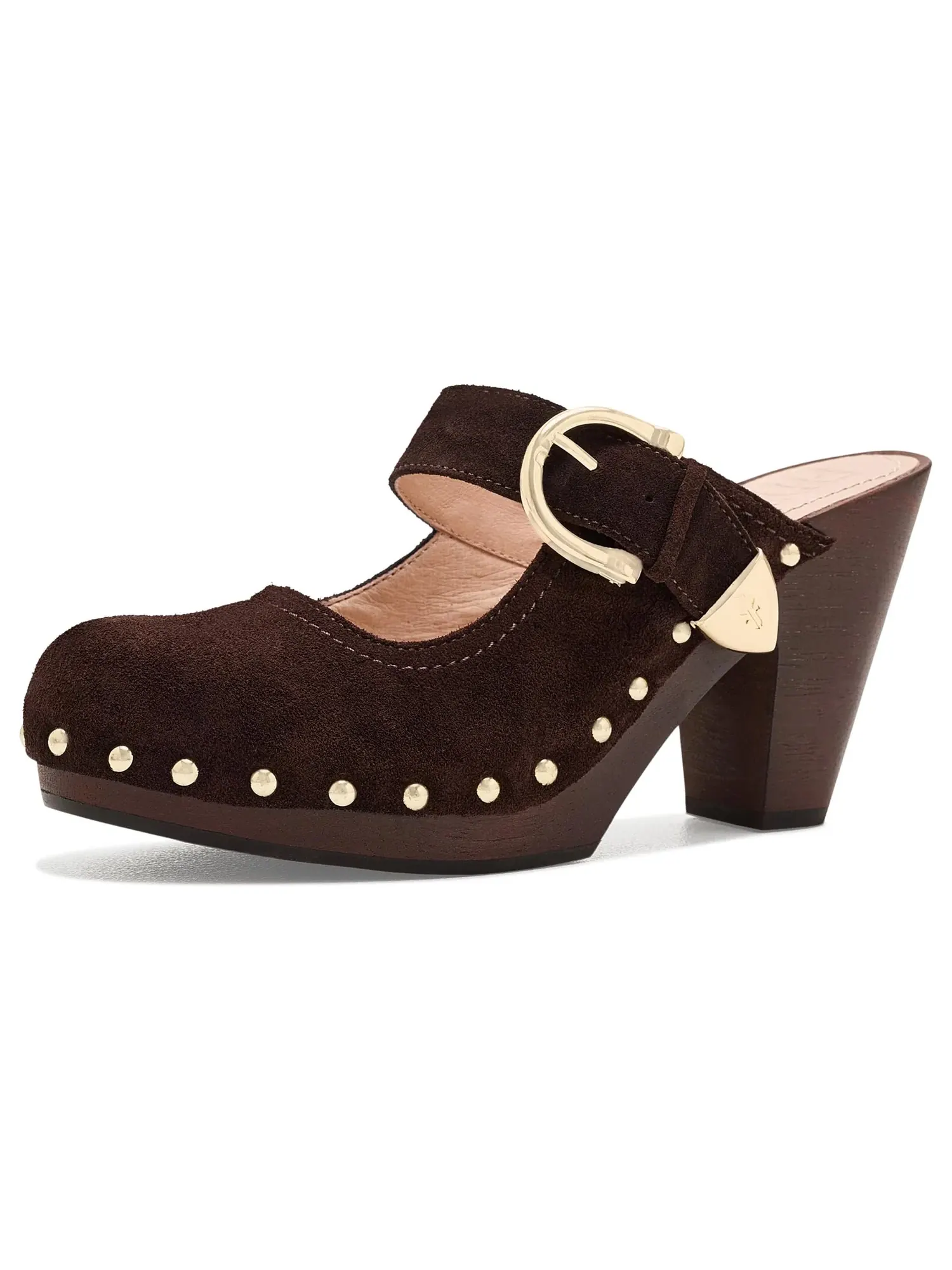 Сабо с пряжкой Cindy Buckle Clogs Frye — изображение 1 из 4, шоколад