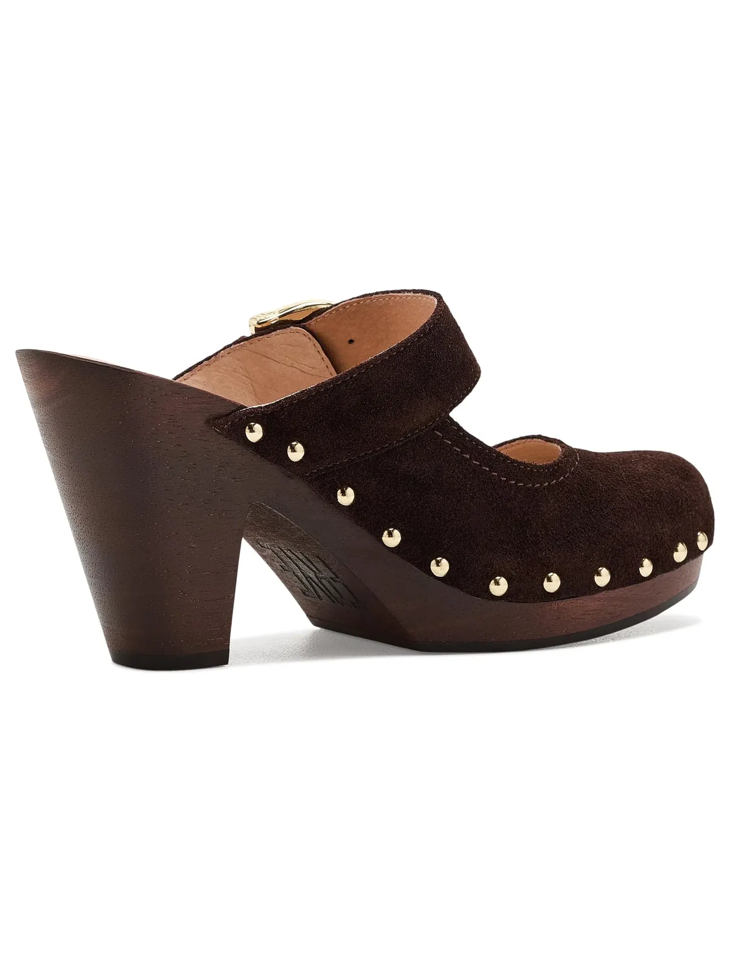 Сабо с пряжкой Cindy Buckle Clogs Frye — изображение 3 из 4, шоколад