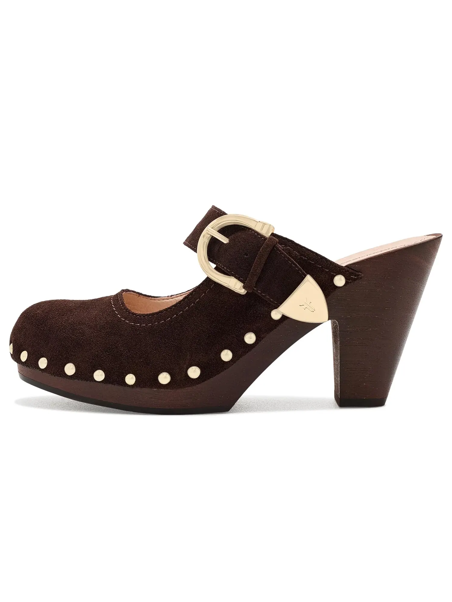 Сабо с пряжкой Cindy Buckle Clogs Frye — изображение 4 из 4, шоколад