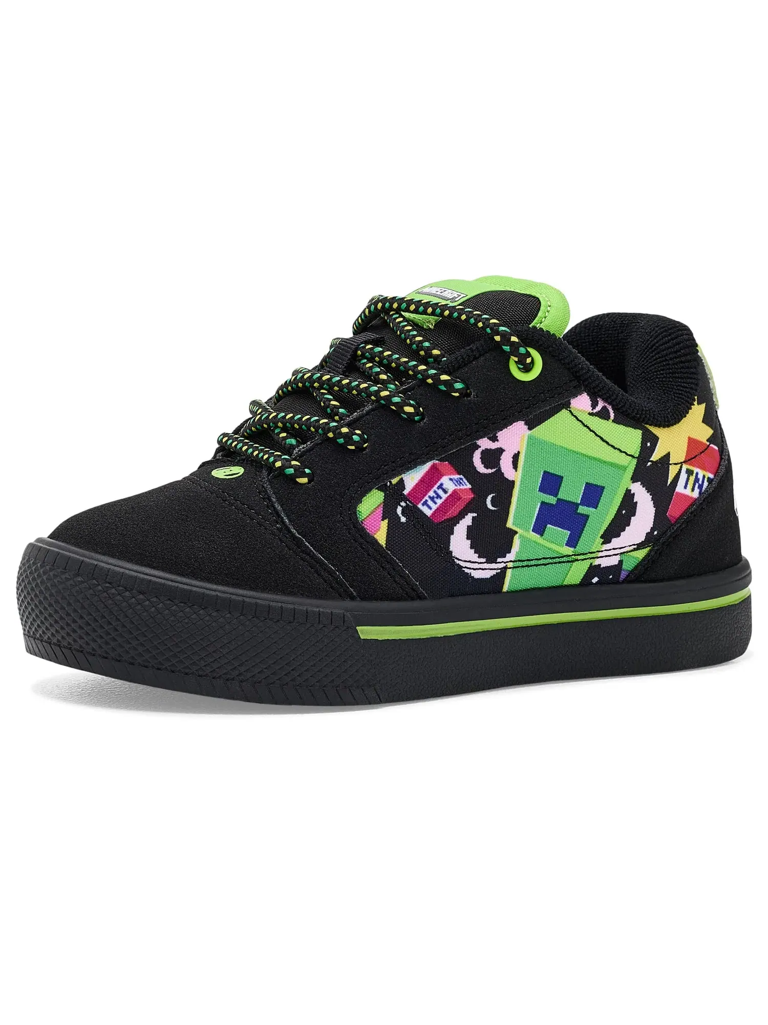 Кроссовки Minecraft Pro25 (для маленьких и больших детей и взрослых) Heelys — изображение 1 из 4, черный/зеленый/мульти