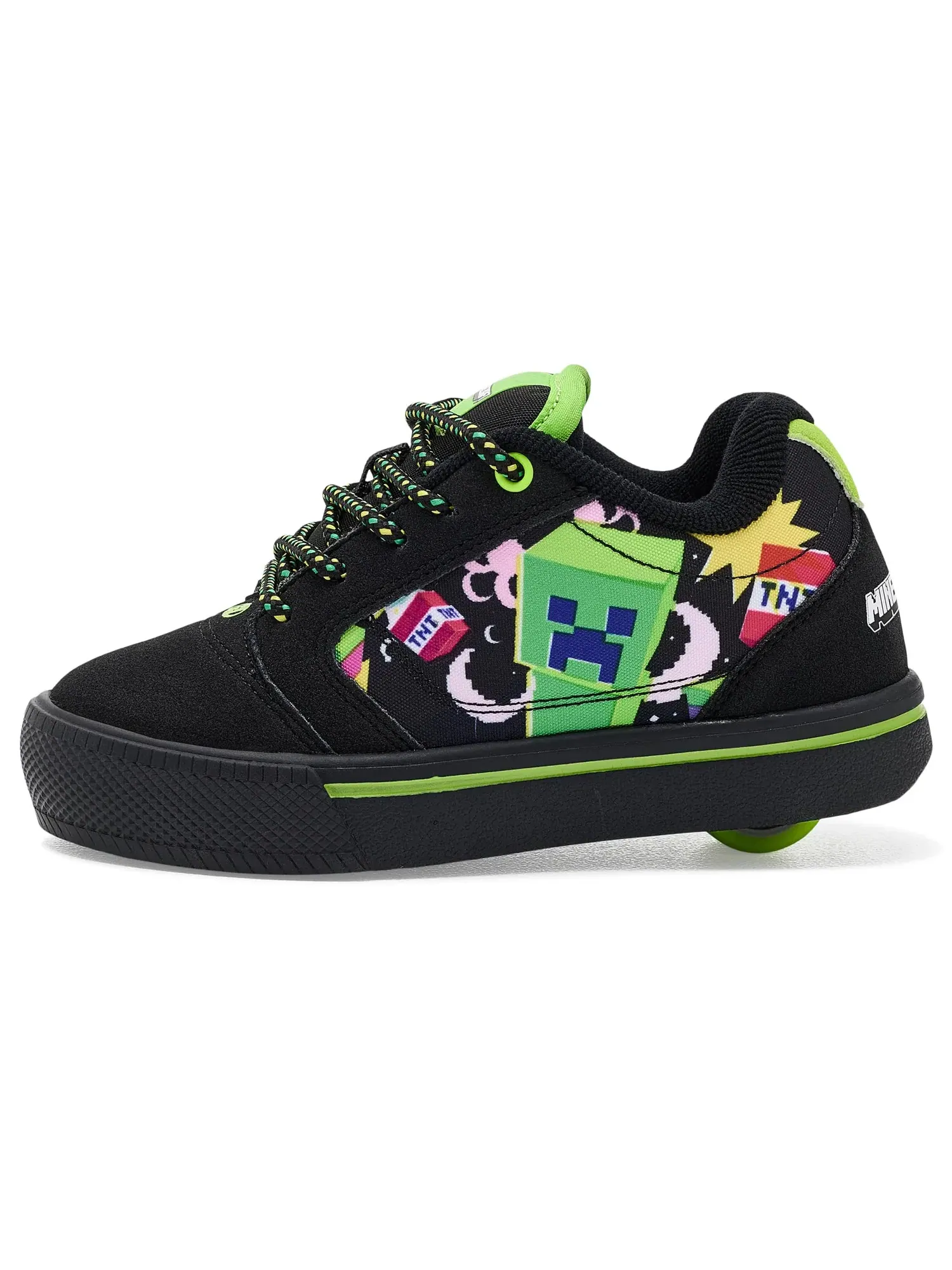 Кроссовки Minecraft Pro25 (для маленьких и больших детей и взрослых) Heelys — изображение 4 из 4, черный/зеленый/мульти