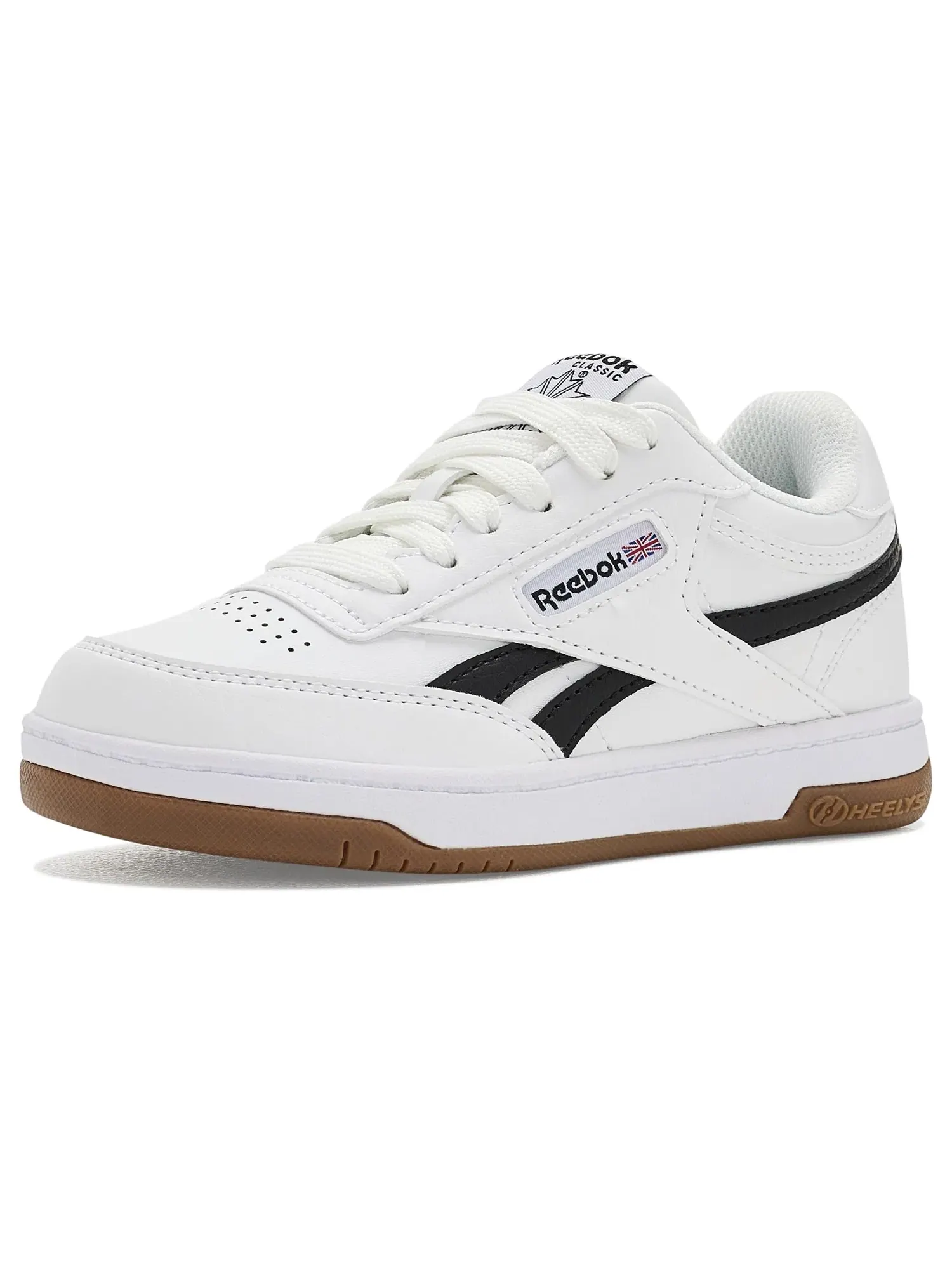 Кроссовки Reebok Club C (для маленьких и больших детей) Heelys — изображение 1 из 4, белый/черный
