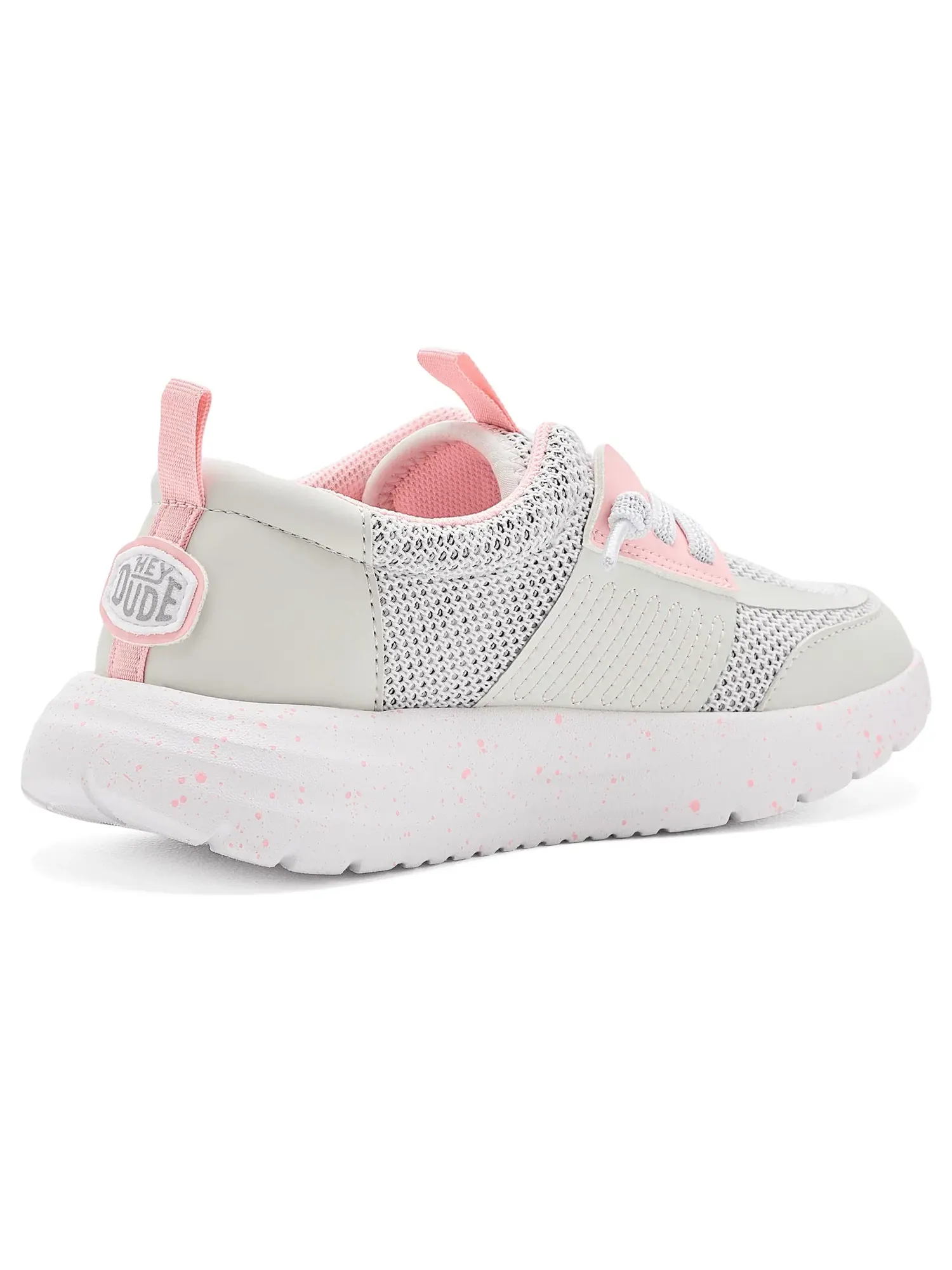 Кроссовки Sirocco Play Stretch Sox (для маленьких и больших детей) Hey Dude Kids — изображение 3 из 4, серый/розовый