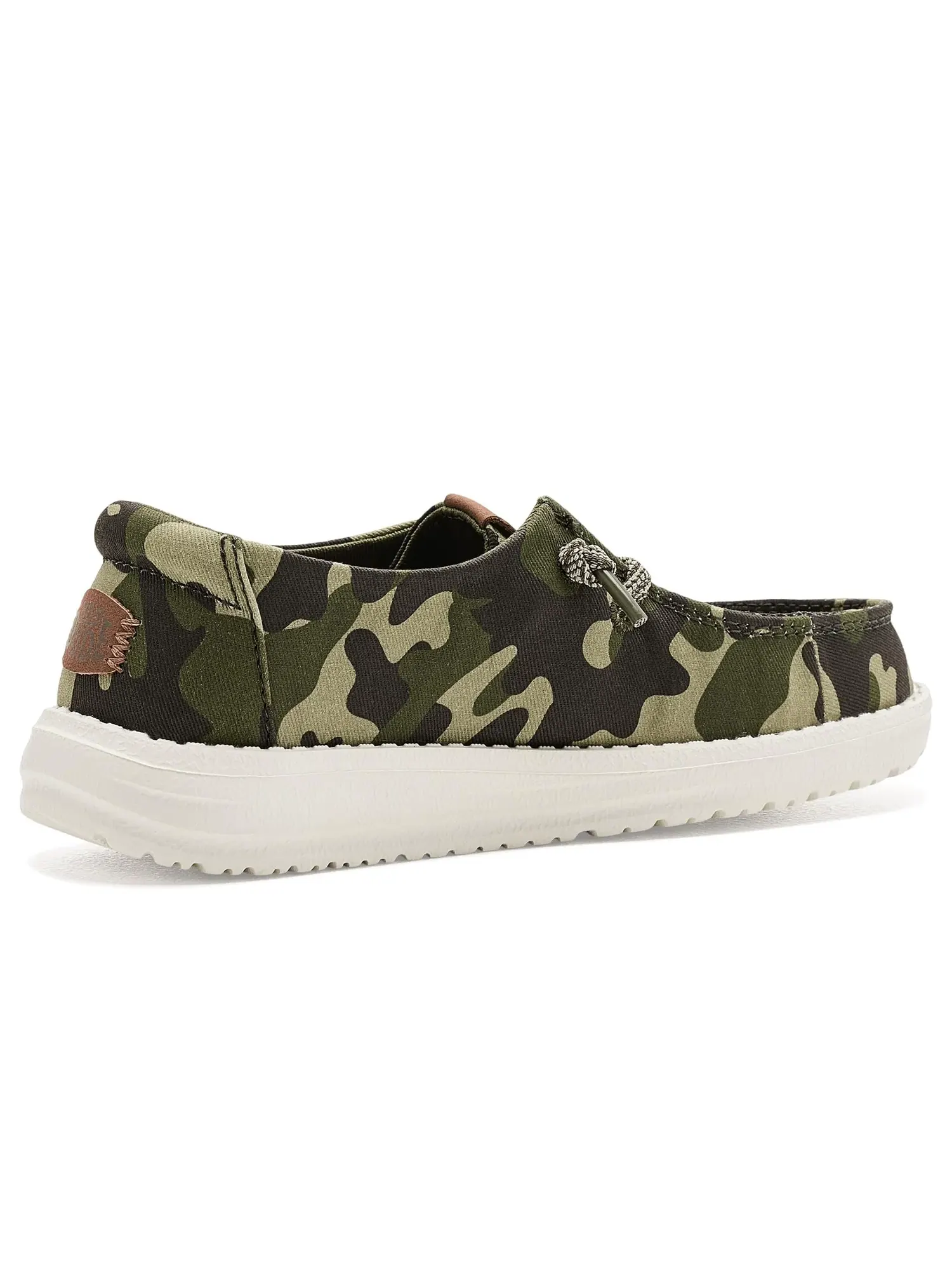 Кроссовки Wendy Essential Camo (для маленьких и больших детей) Hey Dude Kids — изображение 3 из 4, оливковый/мульти