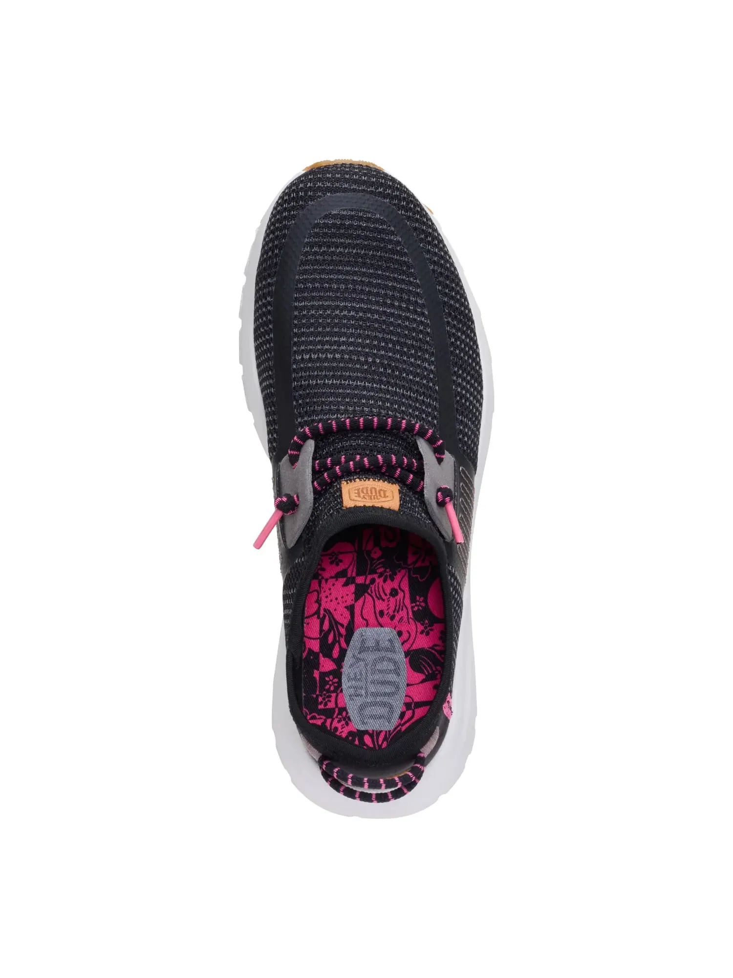 Кроссовки Sirocco W Stretch Sox Hey Dude — изображение 2 из 4, черный/розовый