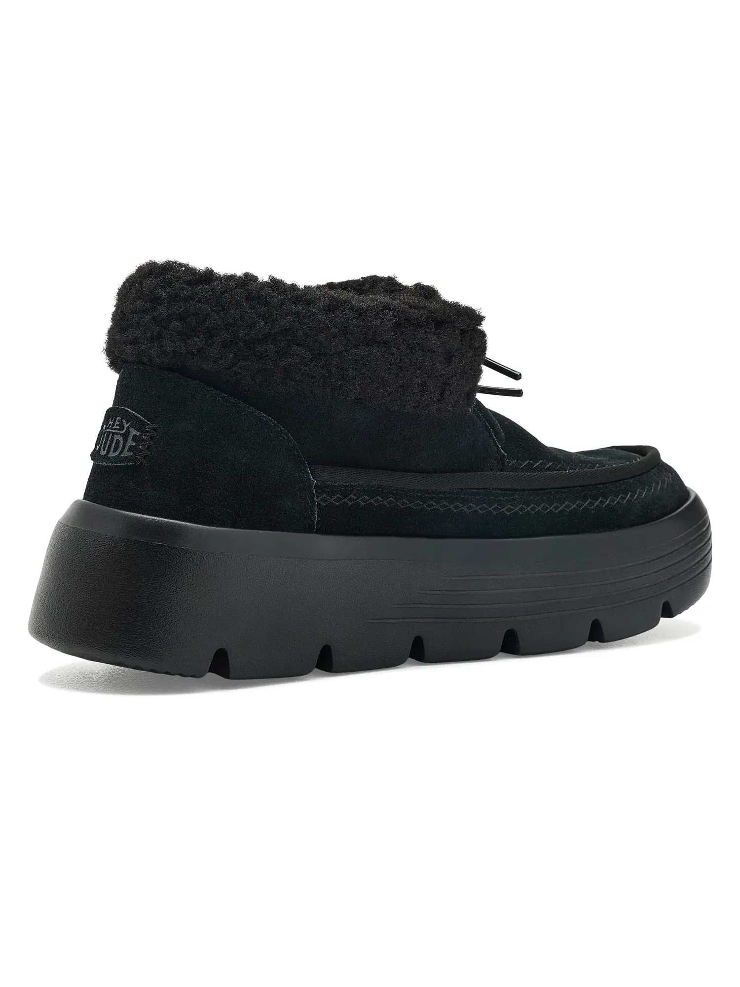 Ботинки Austin Edge Lounge Suede Hey Dude — изображение 3 из 4, черный/черный