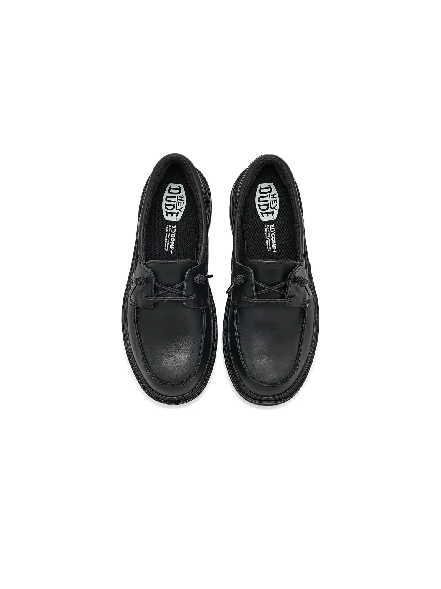 Лодочные туфли из кожи Sienna Boat Leather Hey Dude — изображение 2 из 4, черный/черный