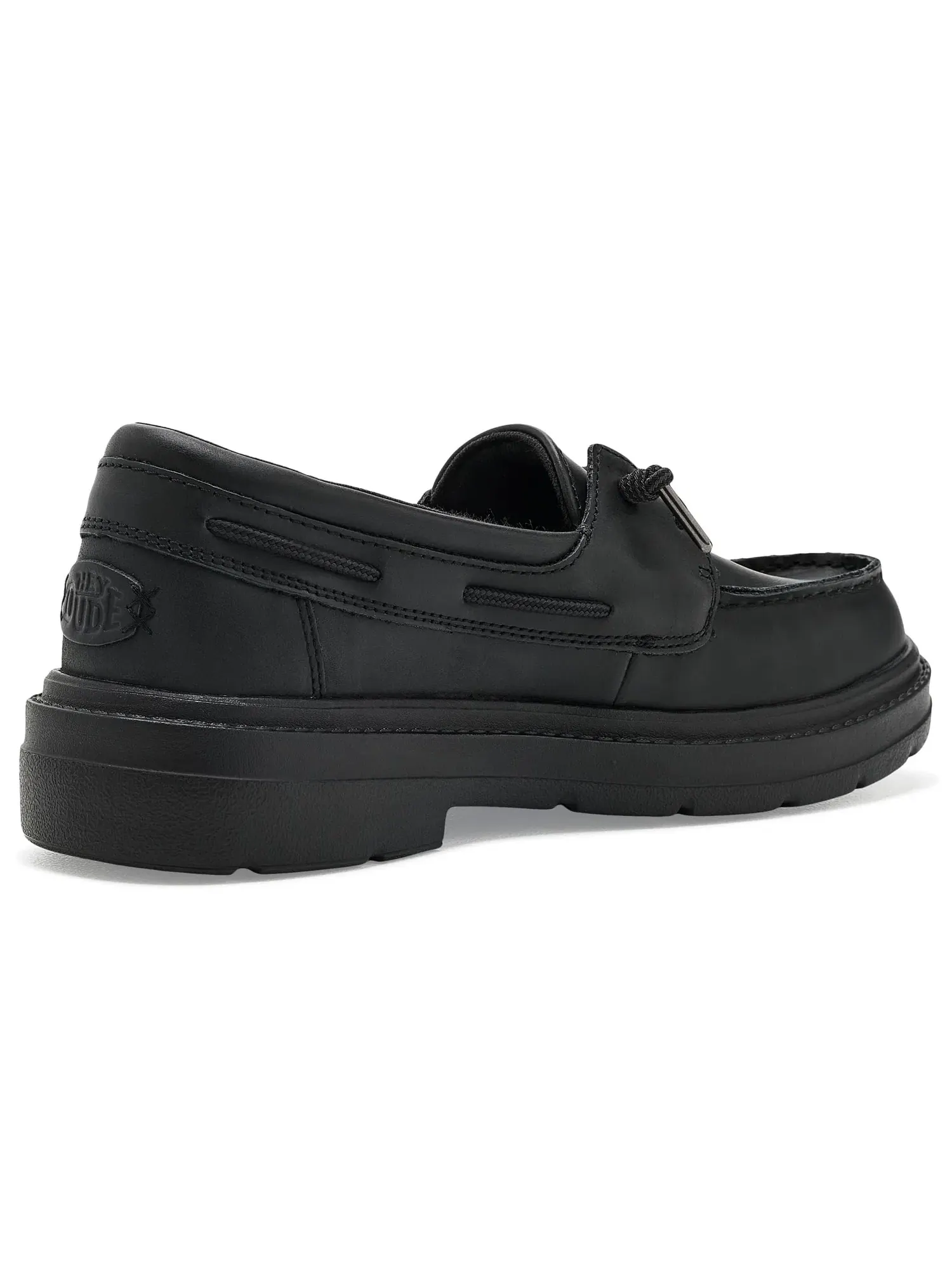 Лодочные туфли из кожи Sienna Boat Leather Hey Dude — изображение 3 из 4, черный/черный