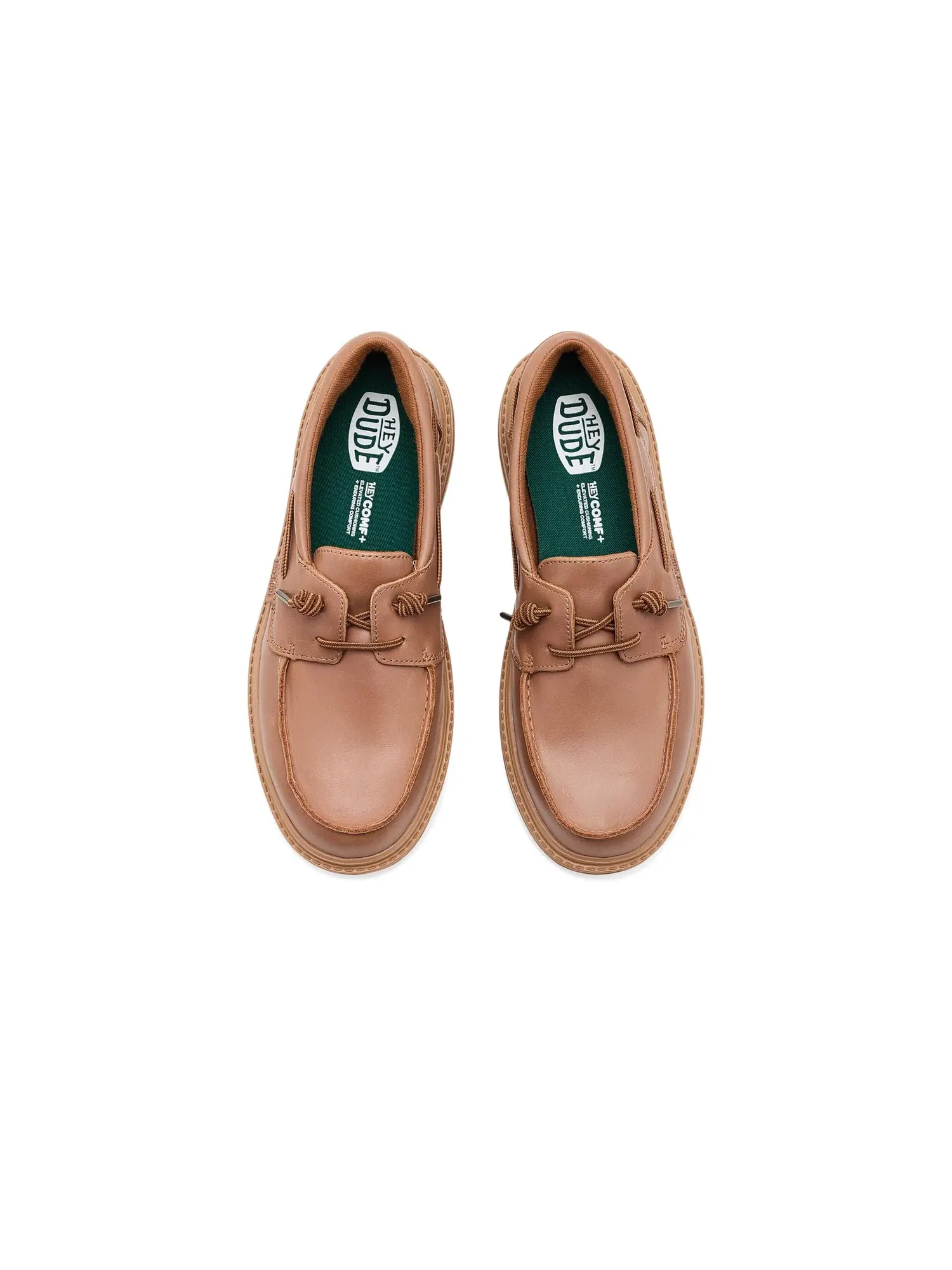 Лодочные туфли из кожи Sienna Boat Leather Hey Dude — изображение 2 из 4, коричневый