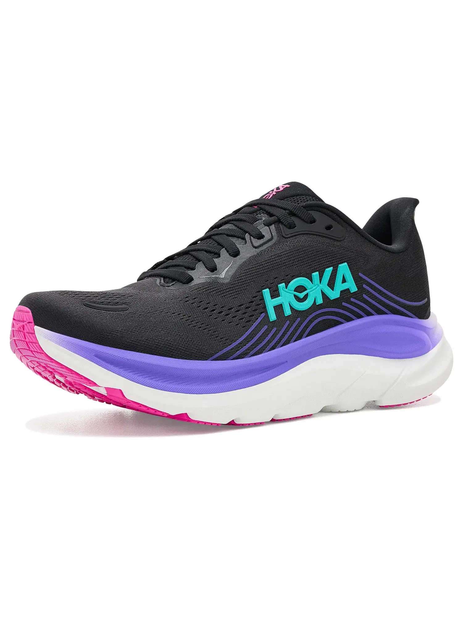 Кроссовки Clifton 11 Hoka — изображение 1 из 4, черный/неоновый