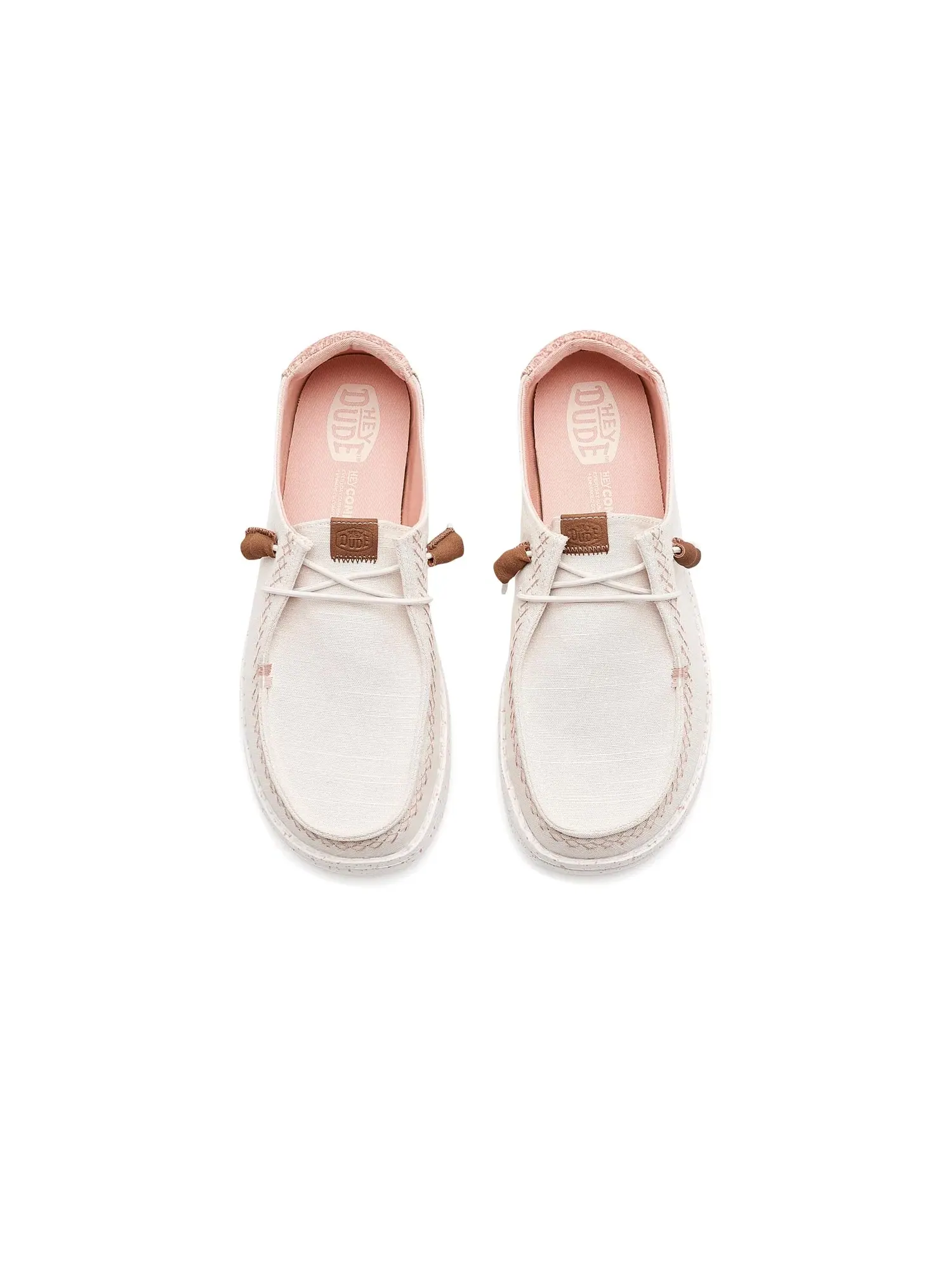 Кроссовки Wendy Boho Butterfly Hey Dude — изображение 2 из 4, белый/розовый