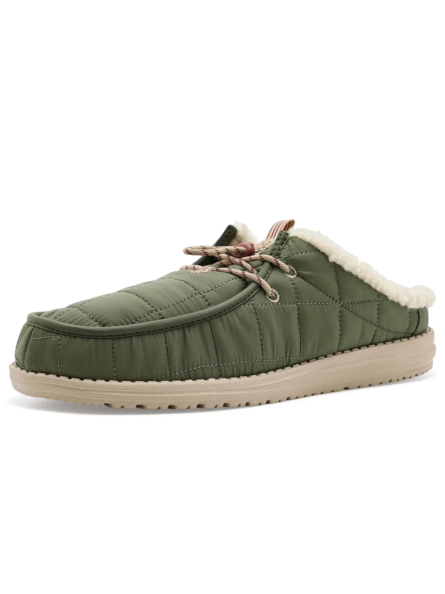 Кроссовки Wally Slip Camp Nylon Hey Dude — изображение 1 из 4, оливковый