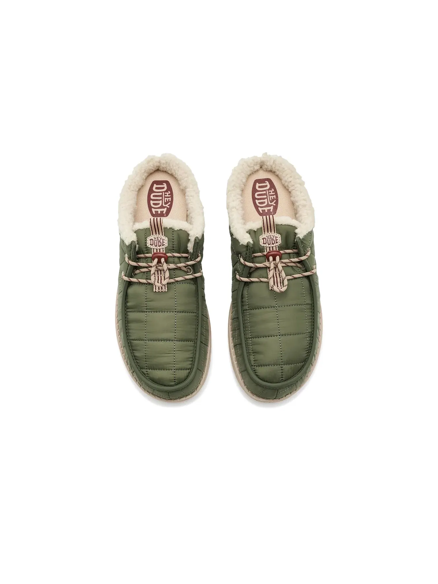 Кроссовки Wally Slip Camp Nylon Hey Dude — изображение 2 из 4, оливковый