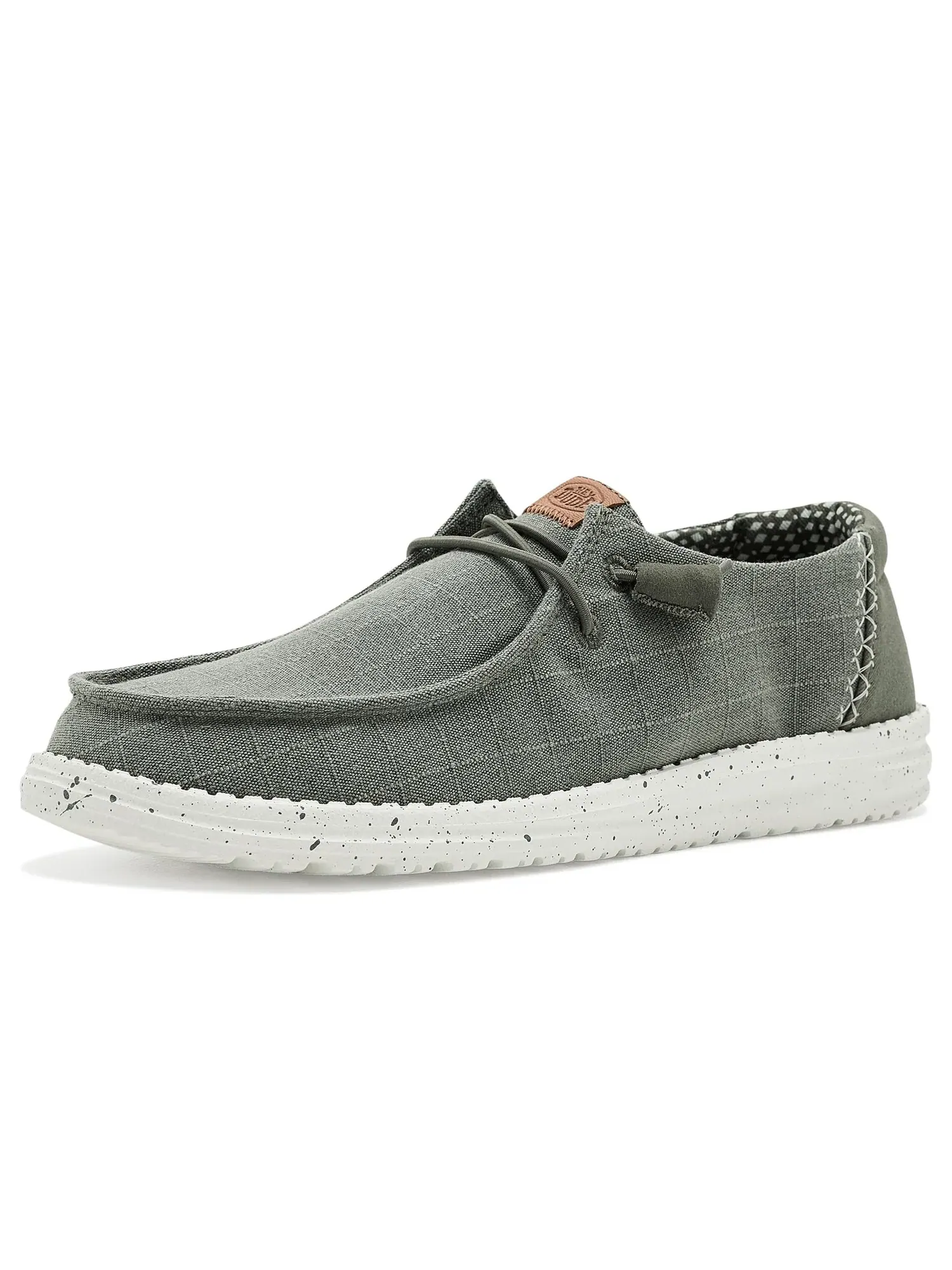 Кроссовки Wendy Chambray Grid Hey Dude — изображение 1 из 4, темный оливковый