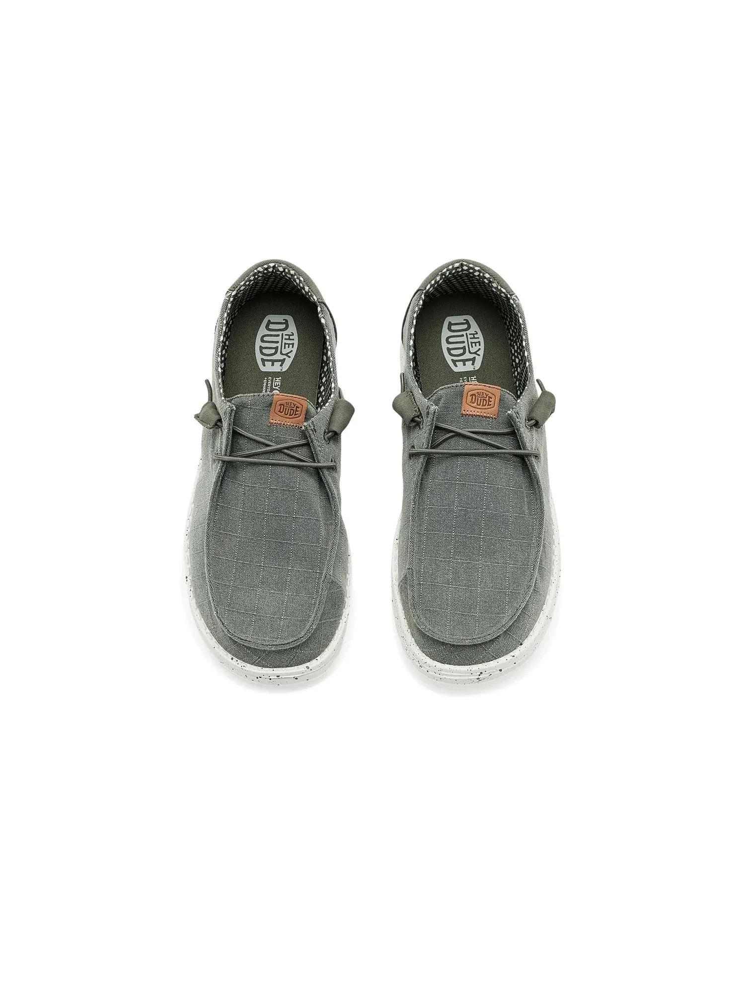 Кроссовки Wendy Chambray Grid Hey Dude — изображение 2 из 4, темный оливковый