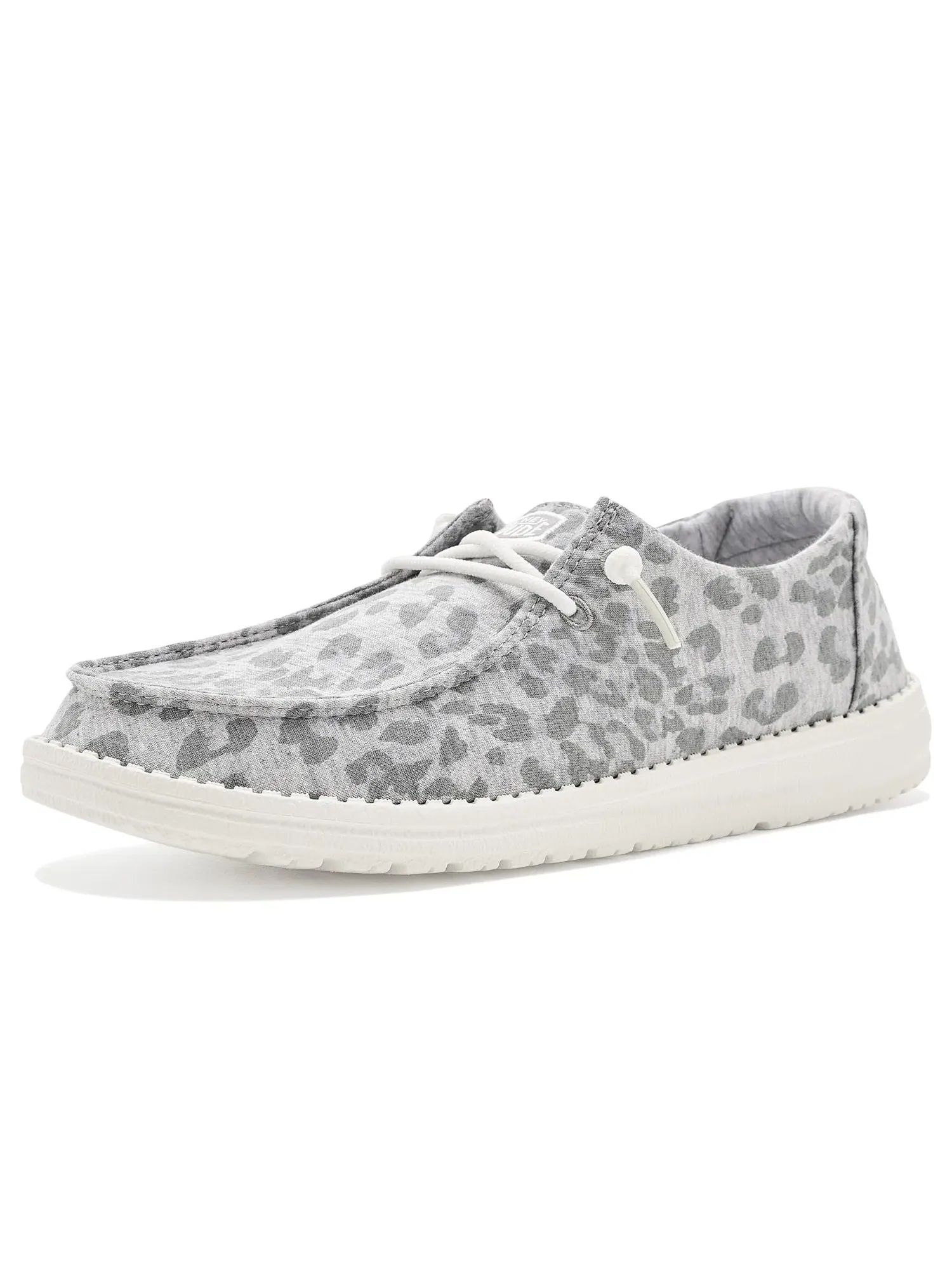 Кроссовки Wendy Stretch Jersey Leopard Hey Dude — изображение 1 из 4, светлый серый/мульти